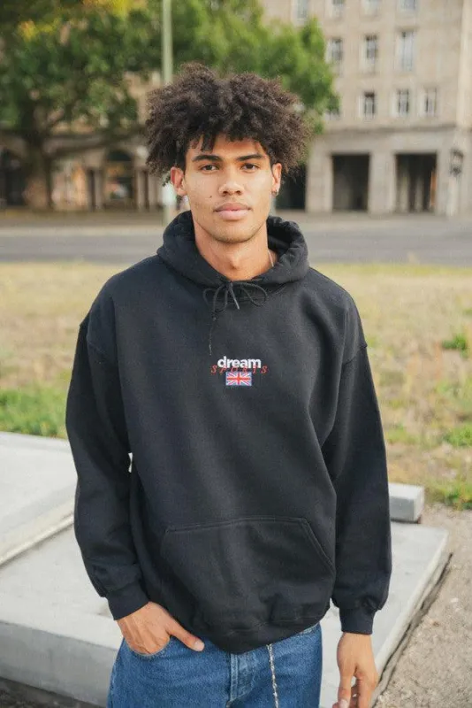 Hoodie in black with Dream Sports Logo Embroidery sold by Dream But Do Not Sleep