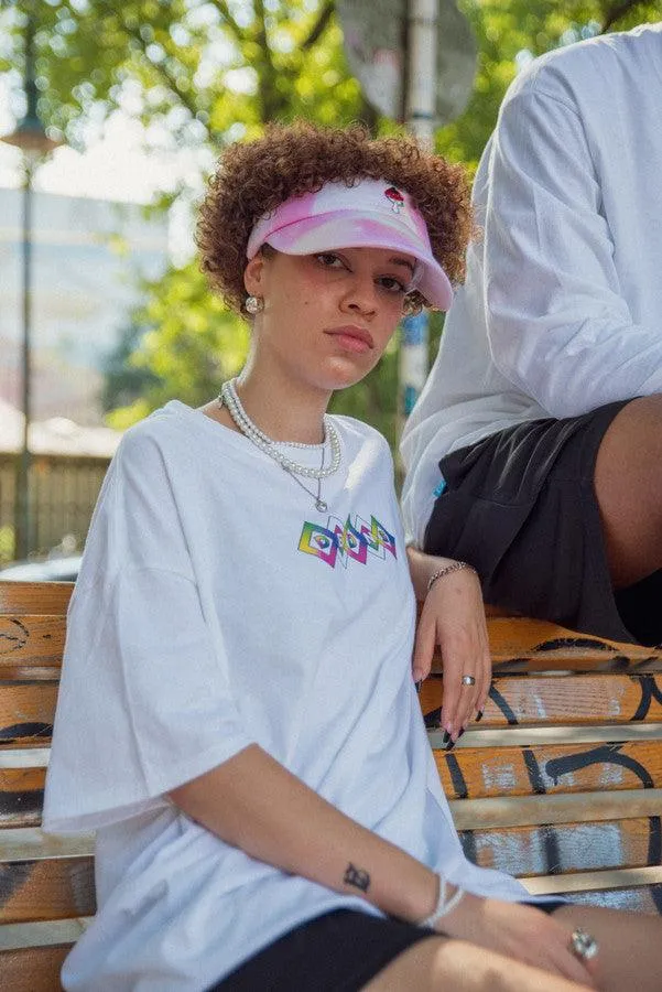 Tshirt in White with Diamond Geometric Logo Print sold by Dream But Do Not Sleep product image thumbnail 5