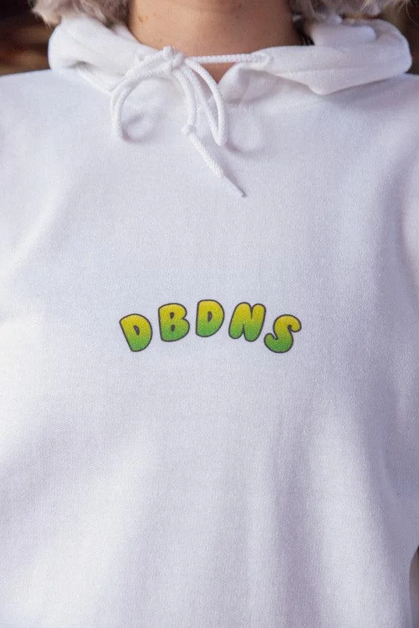 Hoodie in White with Apple Bubble Logo Print sold by Dream But Do Not Sleep product image thumbnail 4