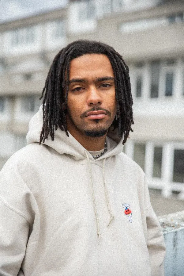 440gsm Hoodie in Sand with Bro Shroom Embroidery sold by Dream But Do Not Sleep product image thumbnail 4