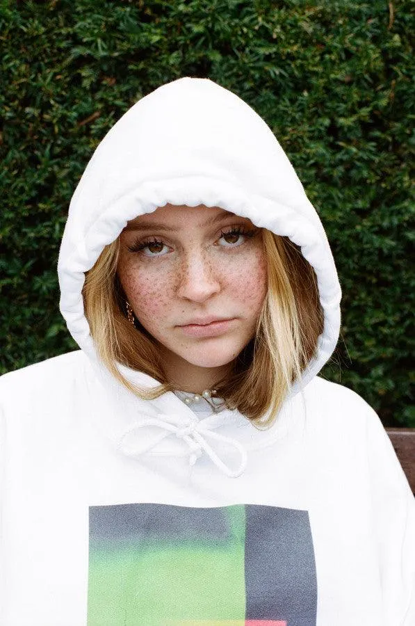 Hoodie In White With Light Leak Print sold by Dream But Do Not Sleep product image thumbnail 2