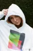 Hoodie In White With Light Leak Print sold by Dream But Do Not Sleep
