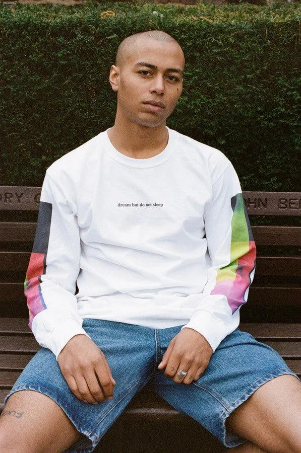 Long Sleeved T-shirt In White With Light Leak Print sold by Dream But Do Not Sleep product image thumbnail 5