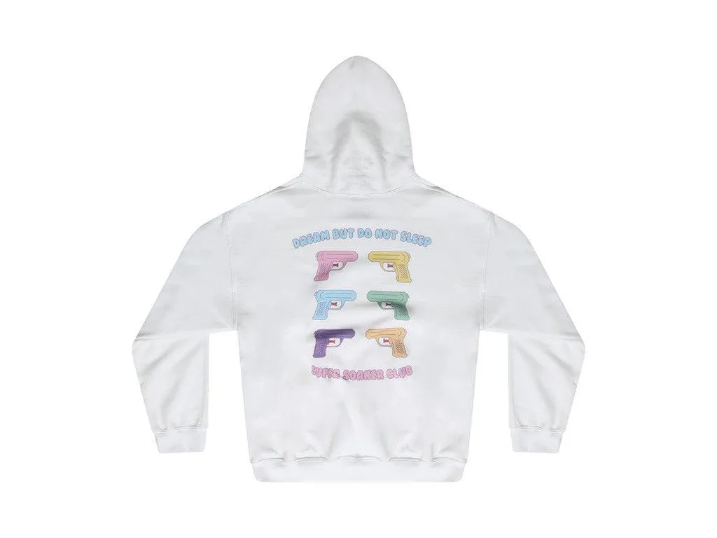 White Hoodie With Super Soaker Print sold by Dream But Do Not Sleep product image thumbnail 3