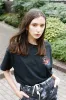 Black T-shirt With Chinese Dragon Embroidered Design sold by Dream But Do Not Sleep