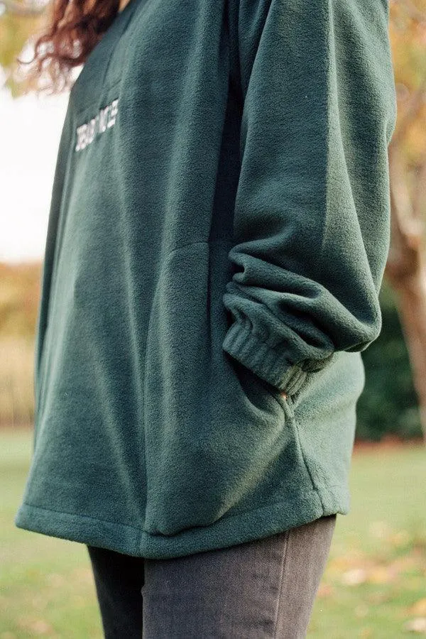 Forest Green Fleece With Dream But Do Not Sleep Embroidered Design sold by Dream But Do Not Sleep product image thumbnail 5