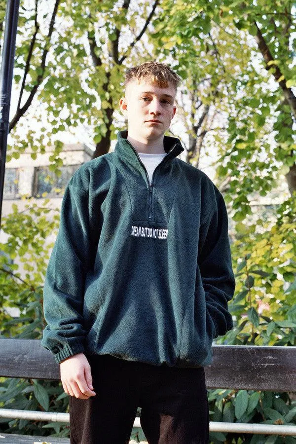 Forest Green Fleece With Dream But Do Not Sleep Embroidered Design sold by Dream But Do Not Sleep product image thumbnail 2