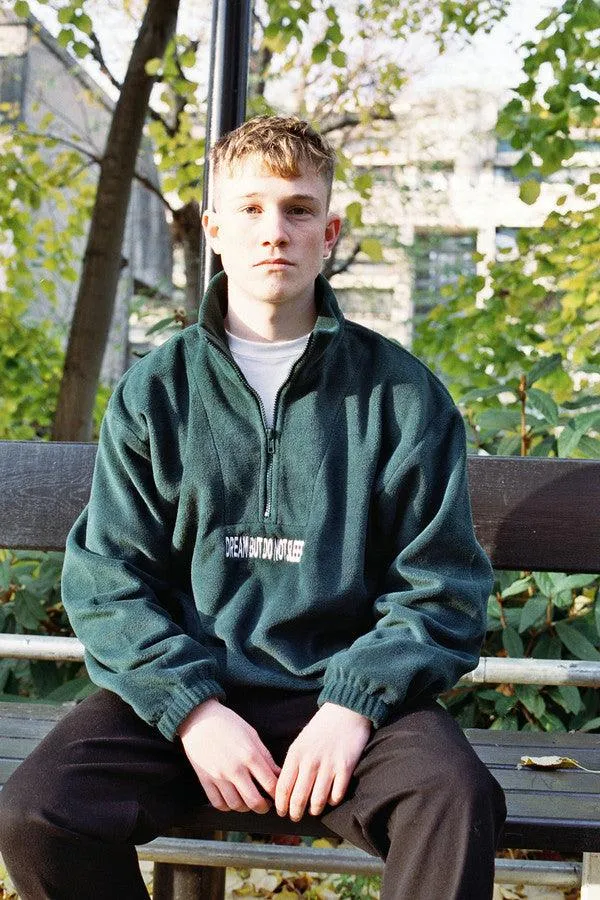 Forest Green Fleece With Dream But Do Not Sleep Embroidered Design sold by Dream But Do Not Sleep product image thumbnail 3