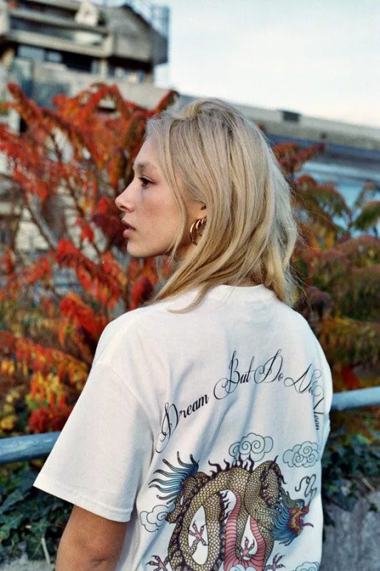 Chinese Dragon Design On White Short Sleeved T-shirt sold by Dream But Do Not Sleep