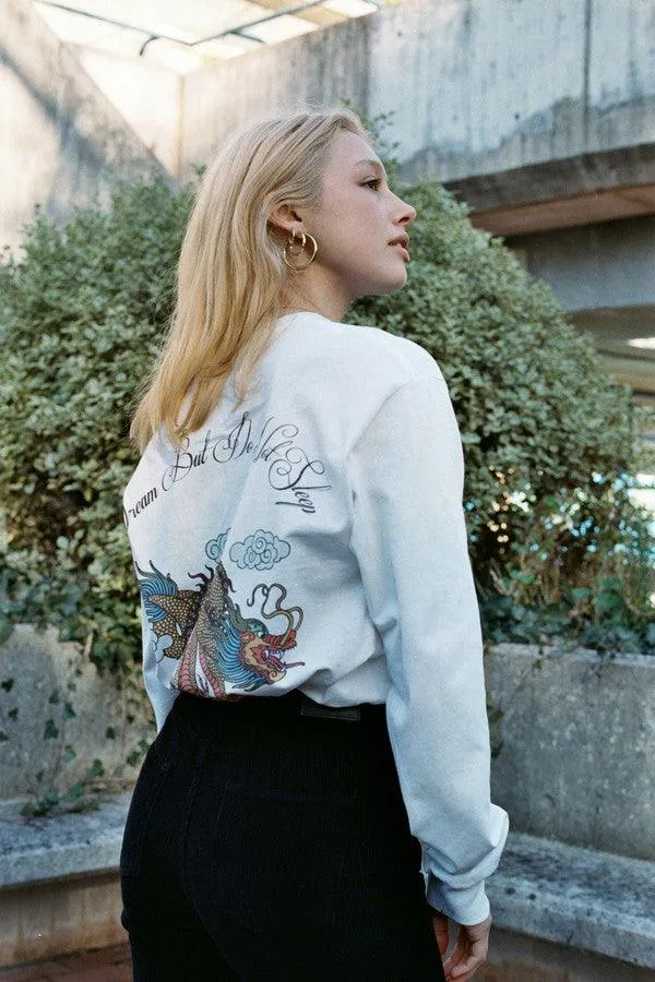 Chinese Dragon Design On A White Long Sleeved T-shirt sold by Dream But Do Not Sleep product image thumbnail 5