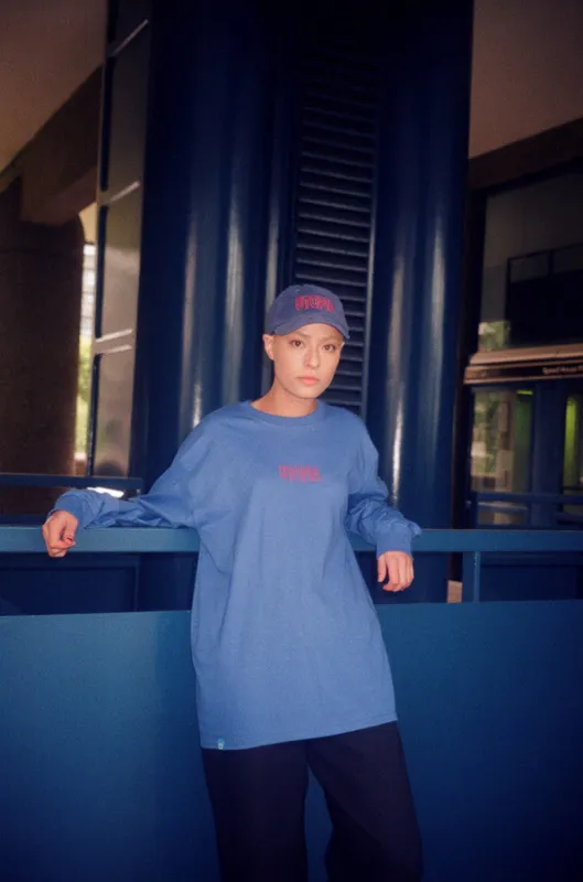 Royal Blue Long Sleeved T-shirt with Embroidered Utopia Logo sold by Dream But Do Not Sleep