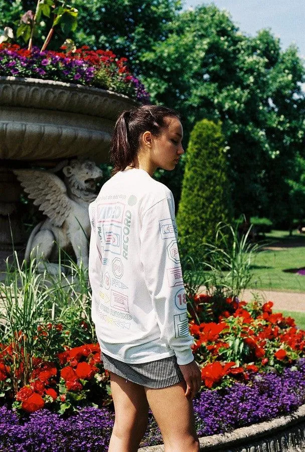 White Long Sleeved T-shirt With 80's VHS Design sold by Dream But Do Not Sleep product image thumbnail 2