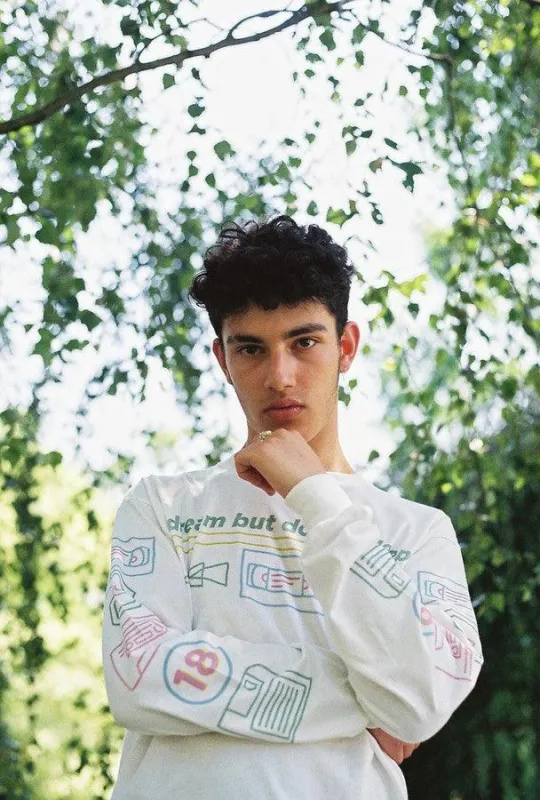 White Long Sleeved T-shirt With 80's VHS Design sold by Dream But Do Not Sleep