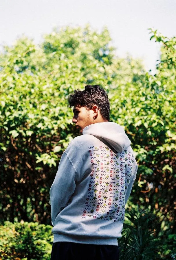 440gsm White Hoodie With 80's Geometric Design sold by Dream But Do Not Sleep product image thumbnail 4