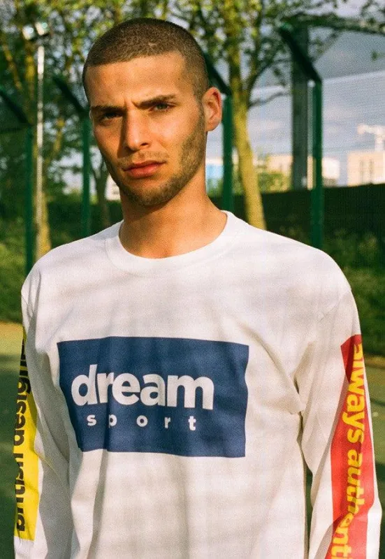 White Long Sleeved T-Shirt With British Designed Print sold by Dream But Do Not Sleep