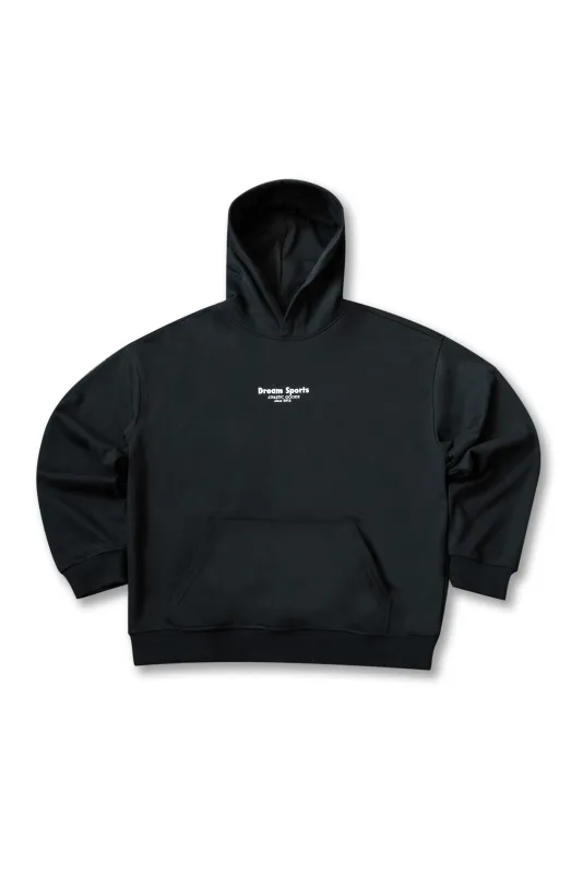 Premium Hoodie in Black with Dream Sports Logo Embroidery sold by Dream But Do Not Sleep