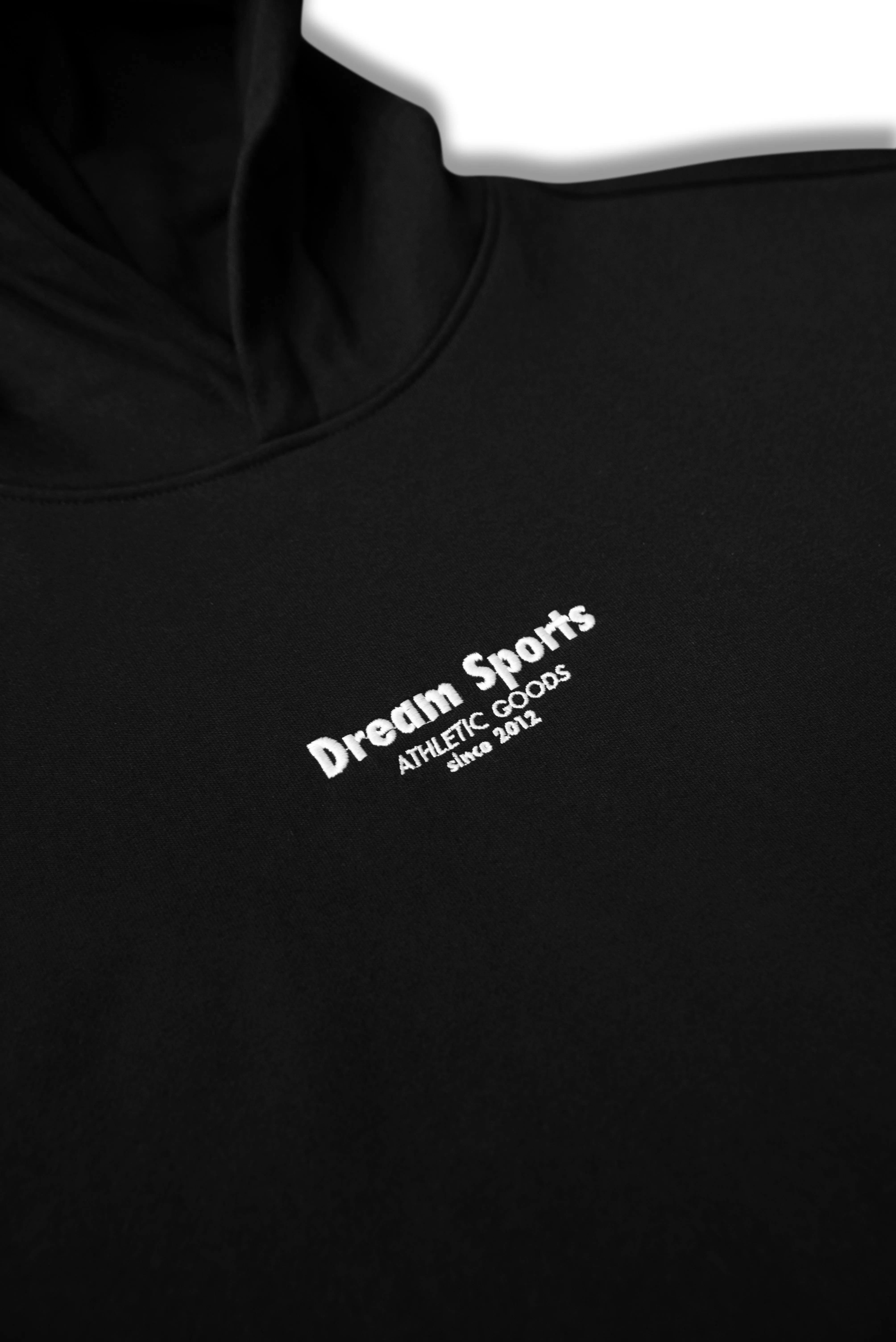 Premium Hoodie in Black with Dream Sports Logo Embroidery sold by Dream But Do Not Sleep product image thumbnail 3