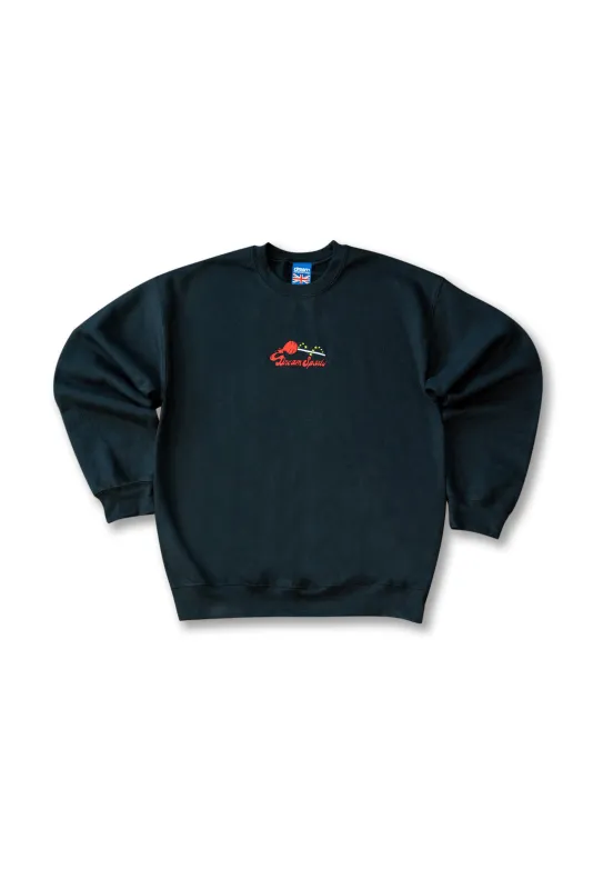 440gsm Sweatshirt in Black with Lollipop Embroidery made by Dream But Do Not Sleep