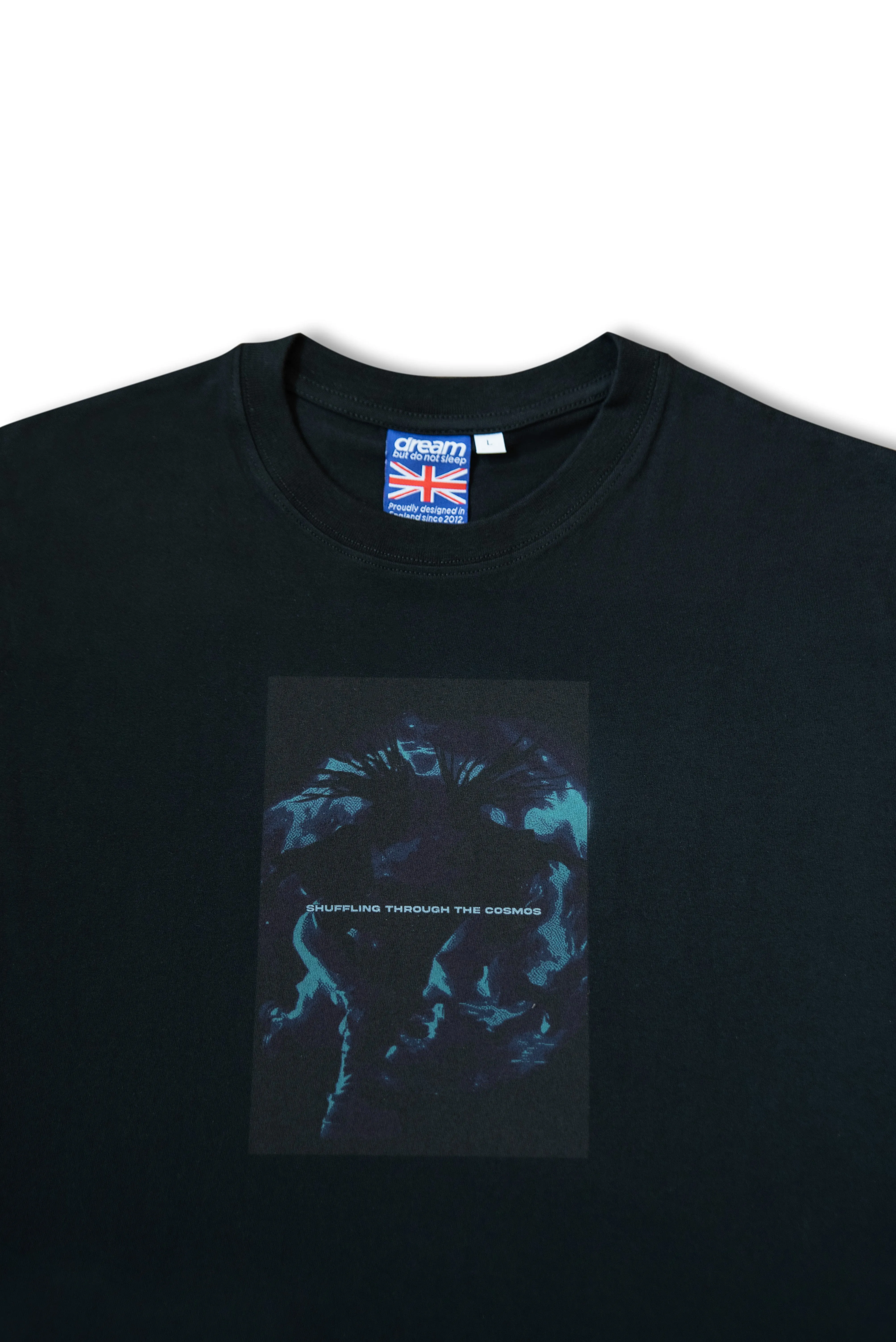 240gsm Short Sleeved T-Shirt Black Shuffling Through The Cosmos sold by Dream But Do Not Sleep product image thumbnail 2