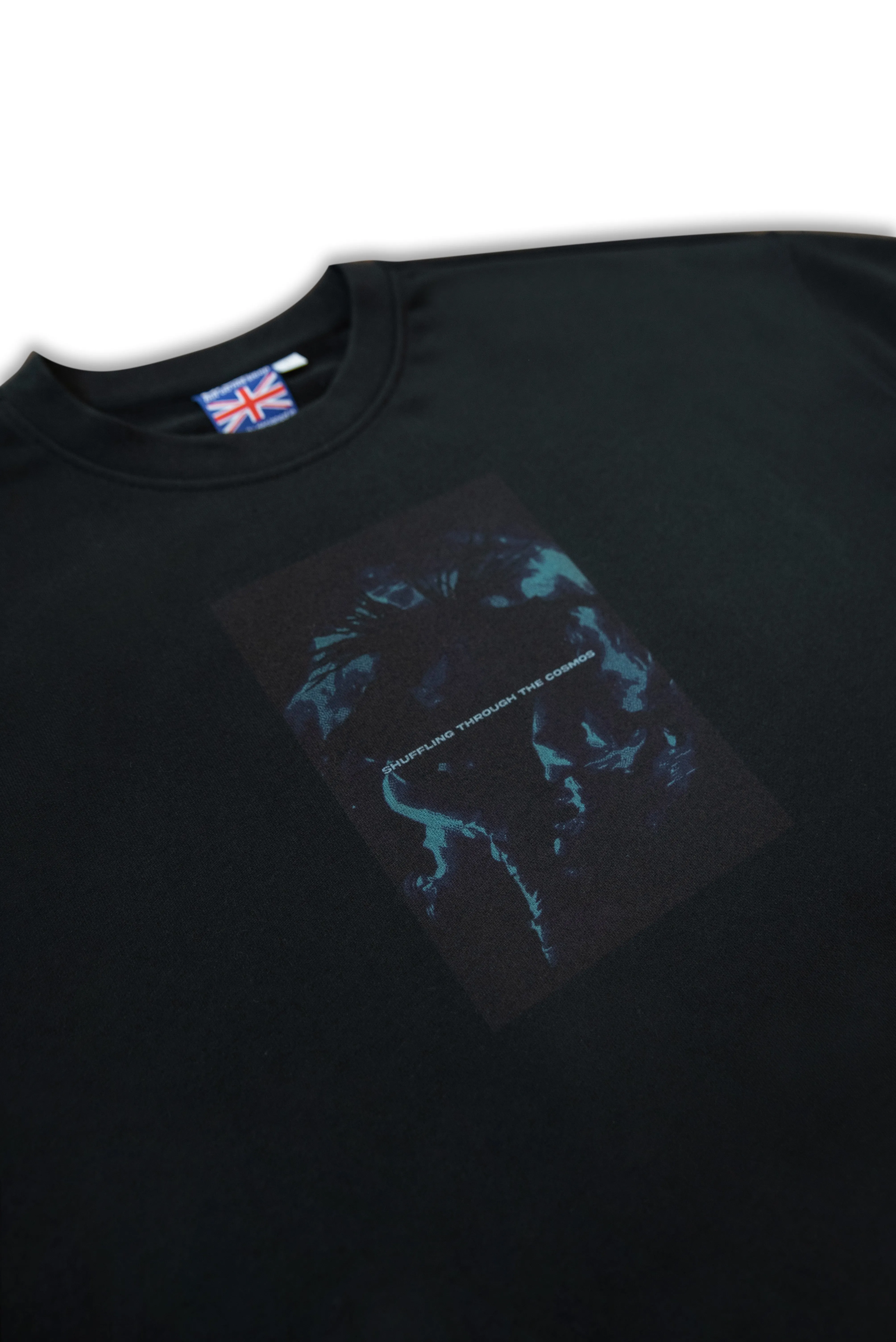 440gsm Sweatshirt in Black Shuffling Through The Cosmos sold by Dream But Do Not Sleep product image thumbnail 4