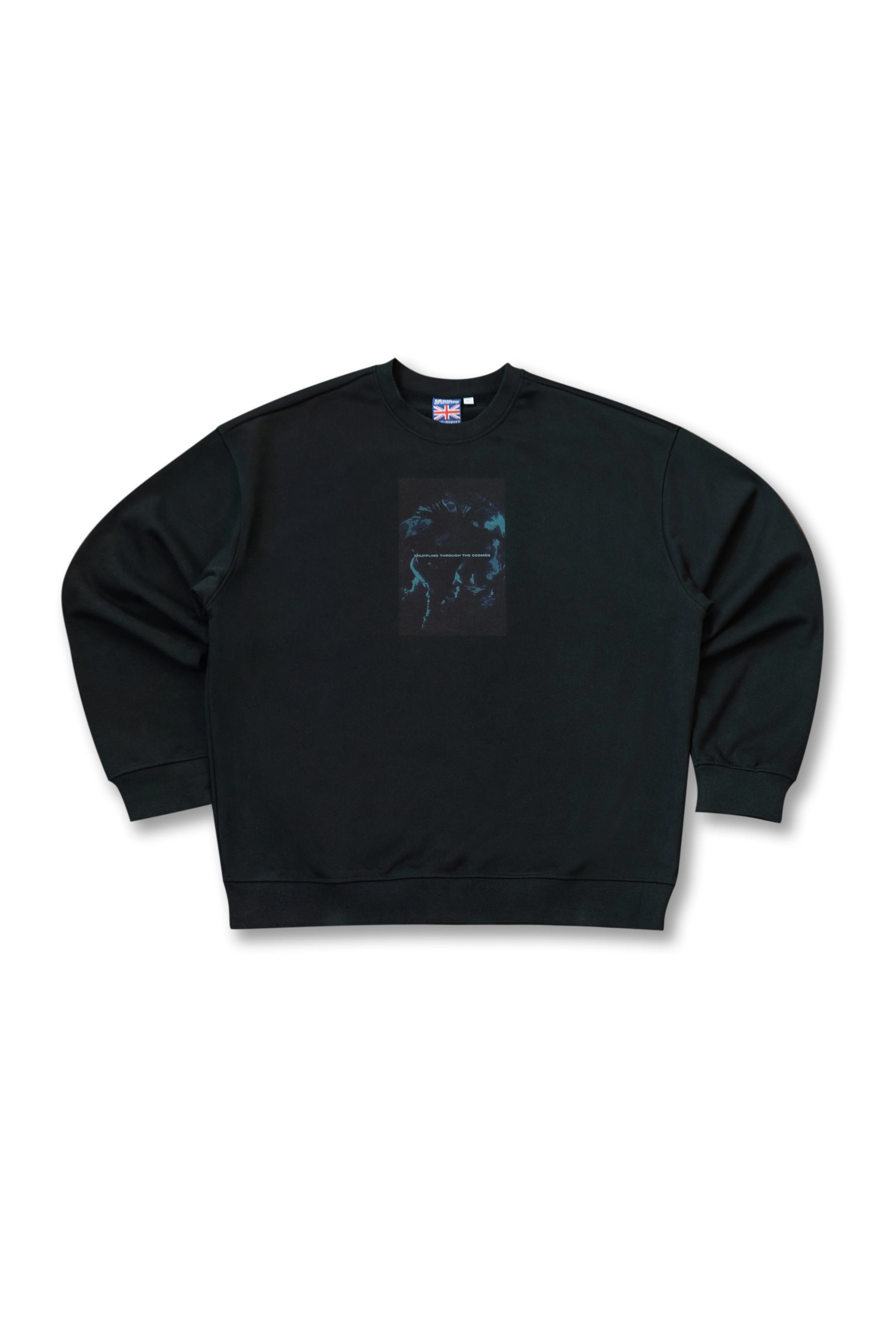 440gsm Sweatshirt in Black Shuffling Through The Cosmos sold by Dream But Do Not Sleep