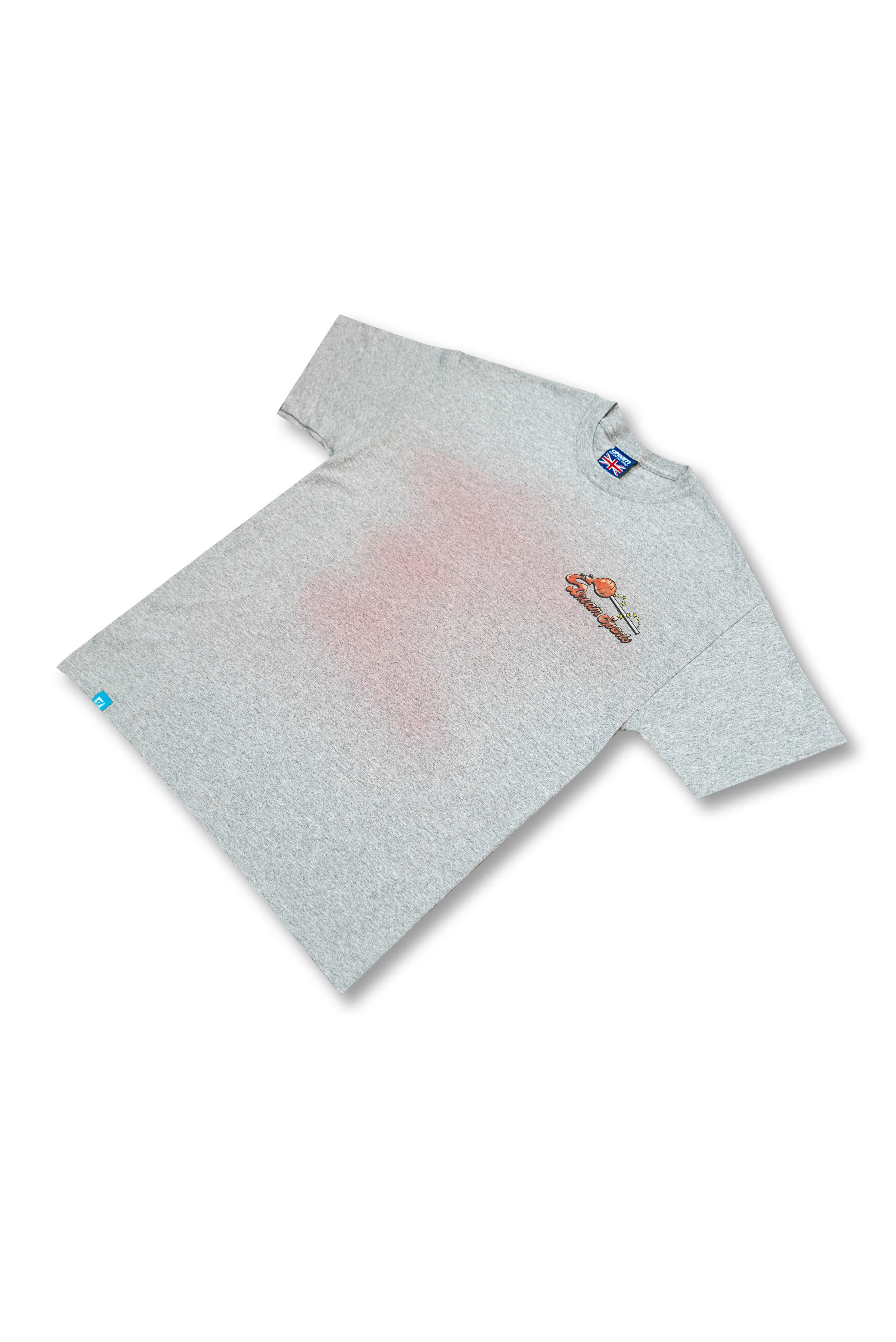 Short Sleeved T-Shirt in Heather Grey with Lollipop Print sold by Dream But Do Not Sleep product image thumbnail 4