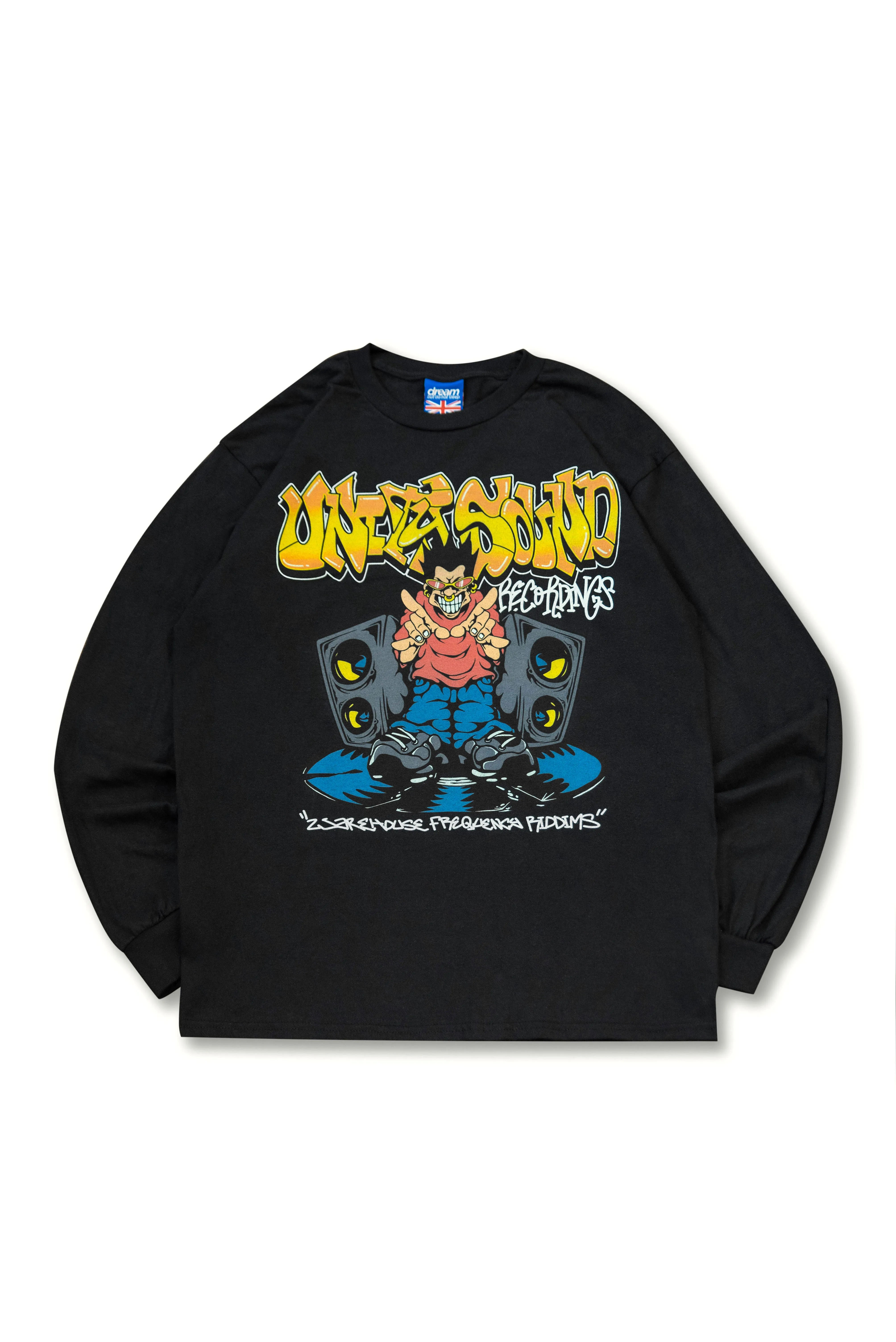 220gsm Black Long Sleeved T-Shirt Unity Sound Recordings sold by Dream But Do Not Sleep
