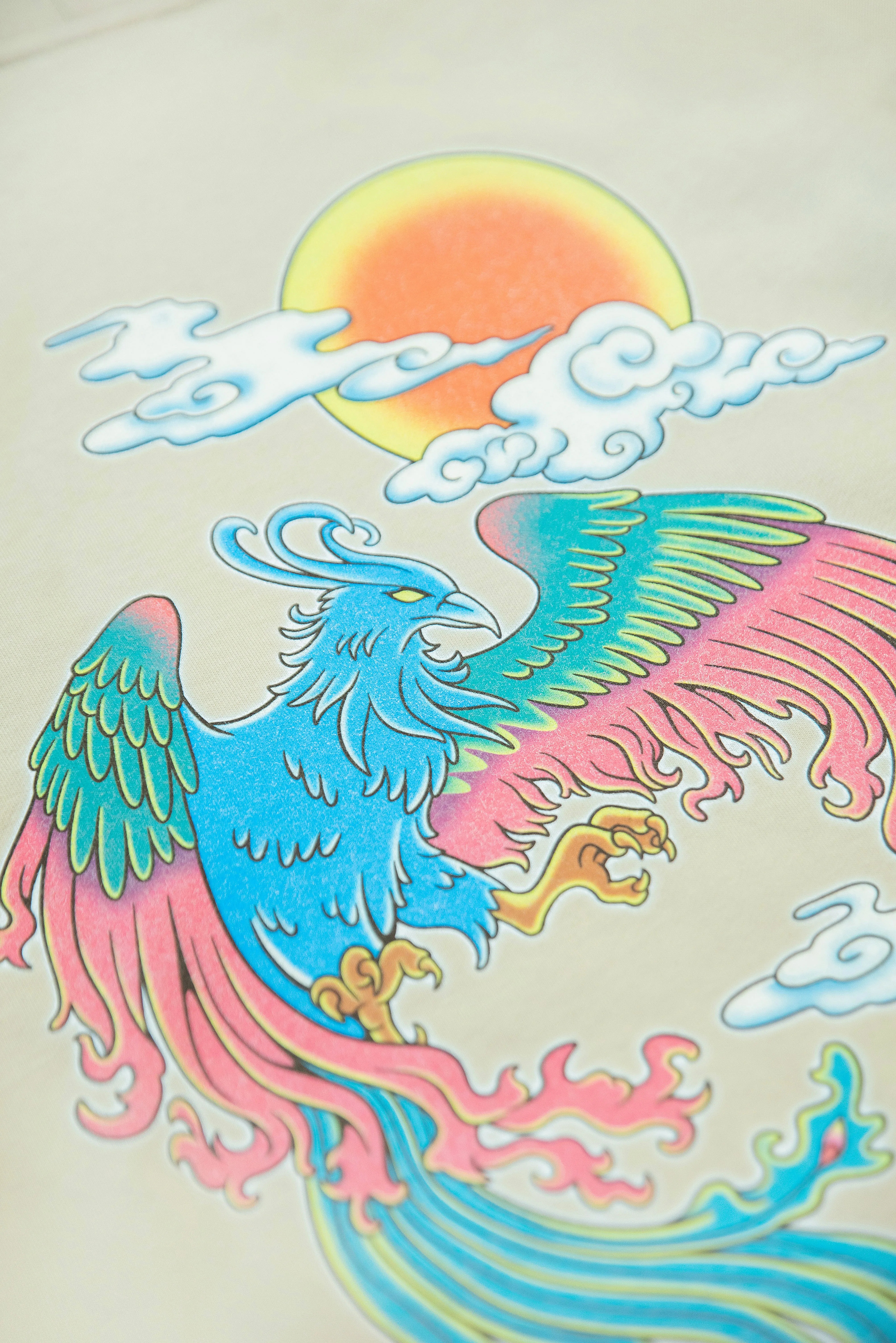 440gsm Heavyweight Sand Hoodie with Phoenix Print sold by Dream But Do Not Sleep product image thumbnail 3