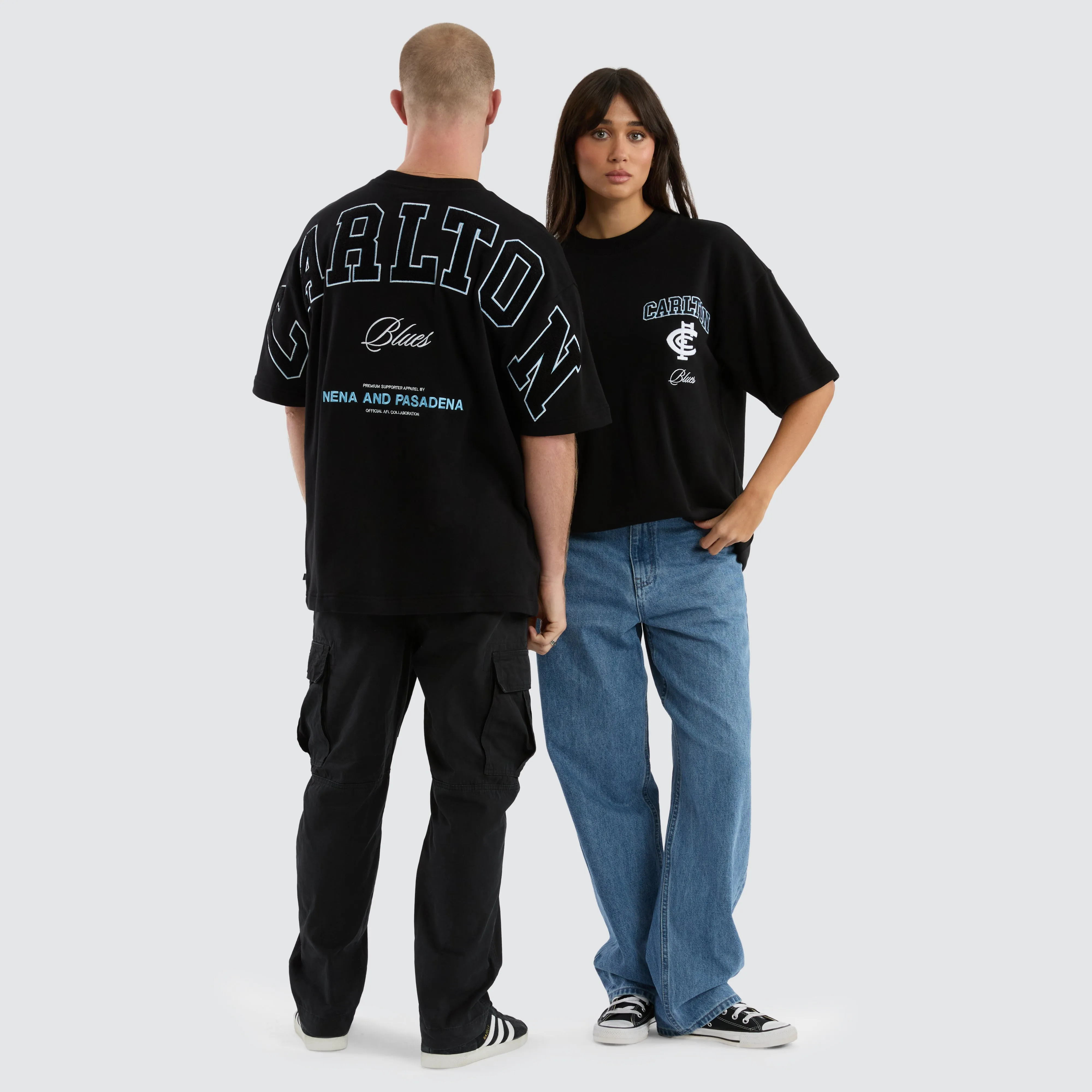 Carlton Blues Stadium Loopback Tee Black sold by Nena and Pasadena product image thumbnail 3
