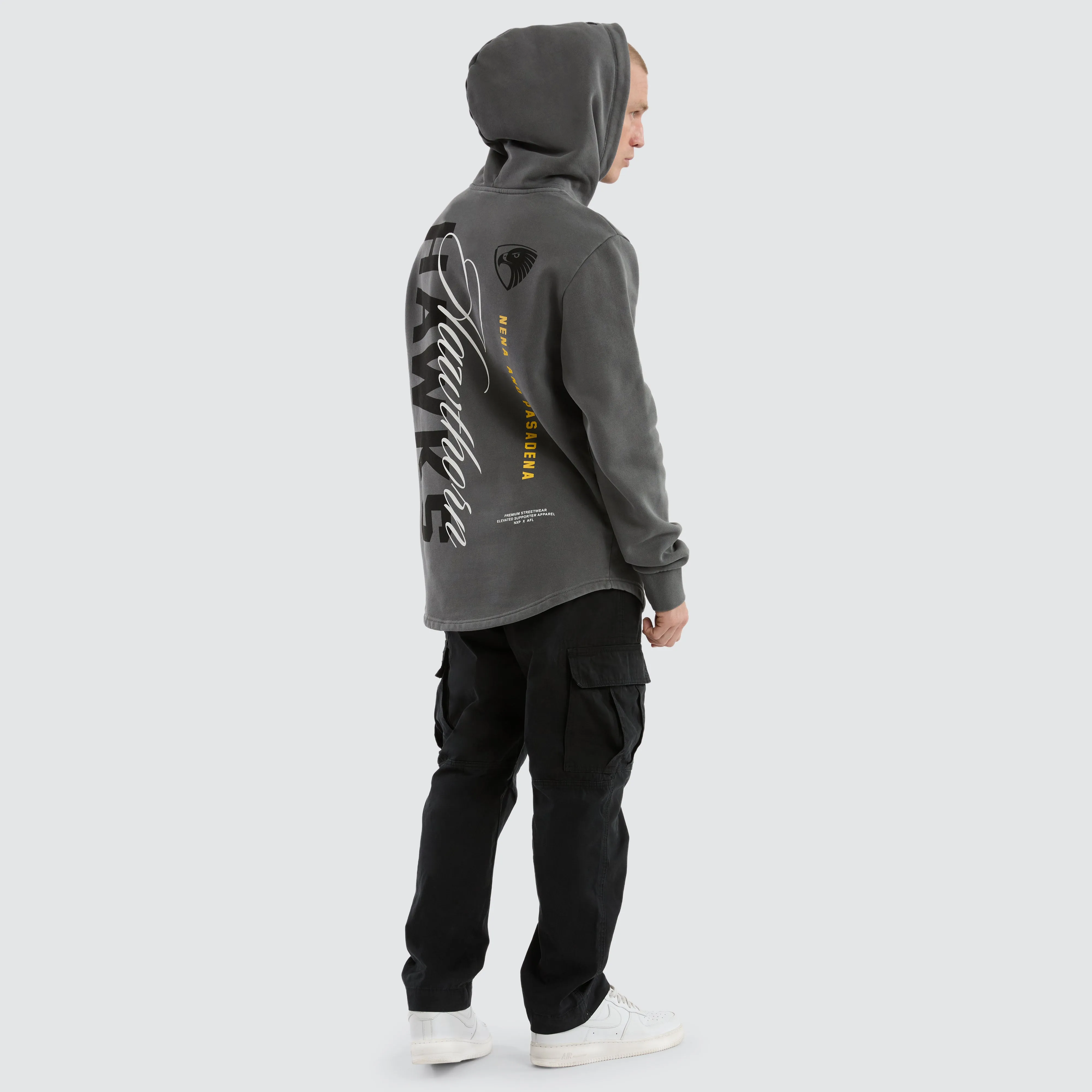 Hawthorn Hawks Grand Hoodie Pigment Charcoal sold by Nena and Pasadena product image thumbnail 5