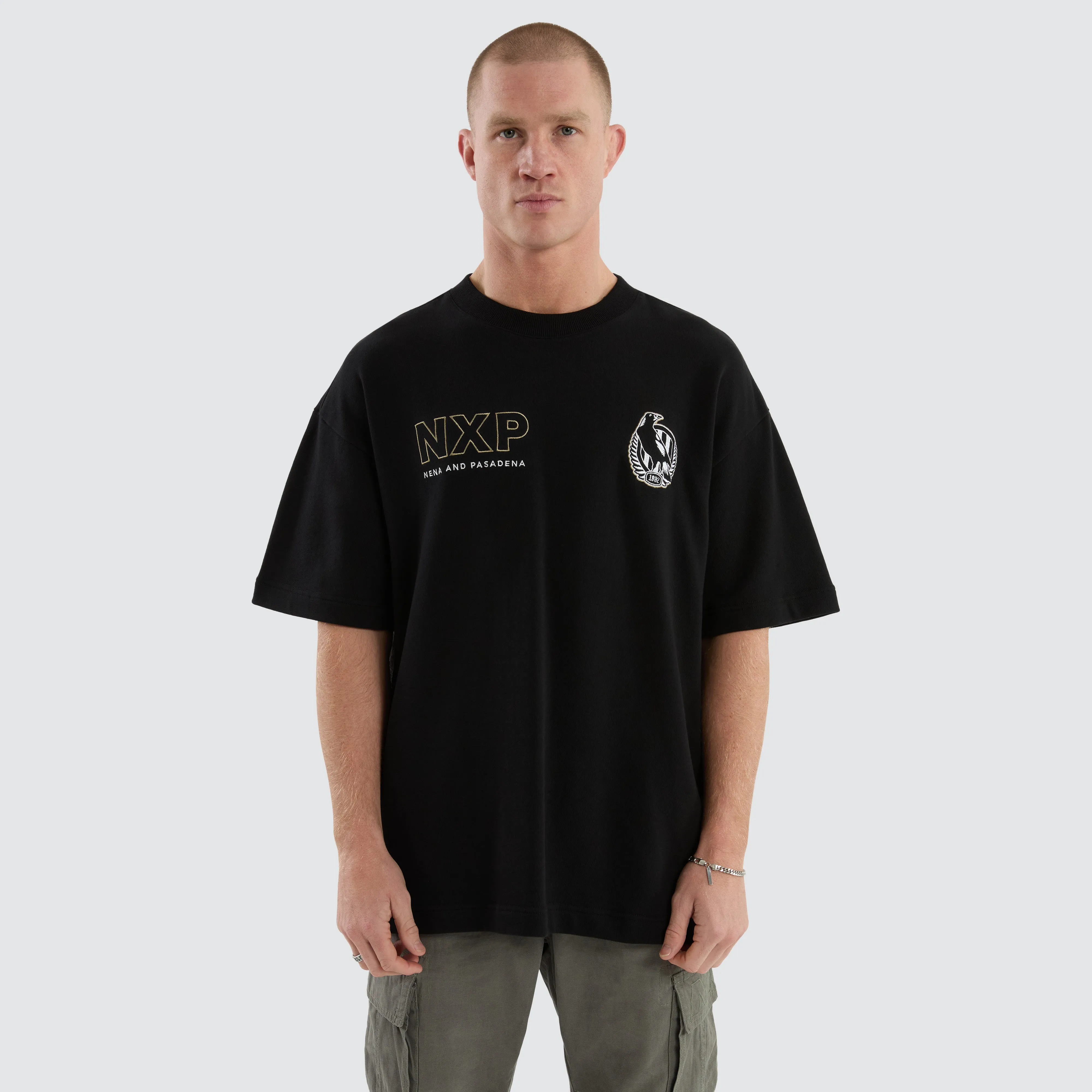 Collingwood Magpies Legacy Loopback Tee Jet Black sold by Nena and Pasadena product image thumbnail 5