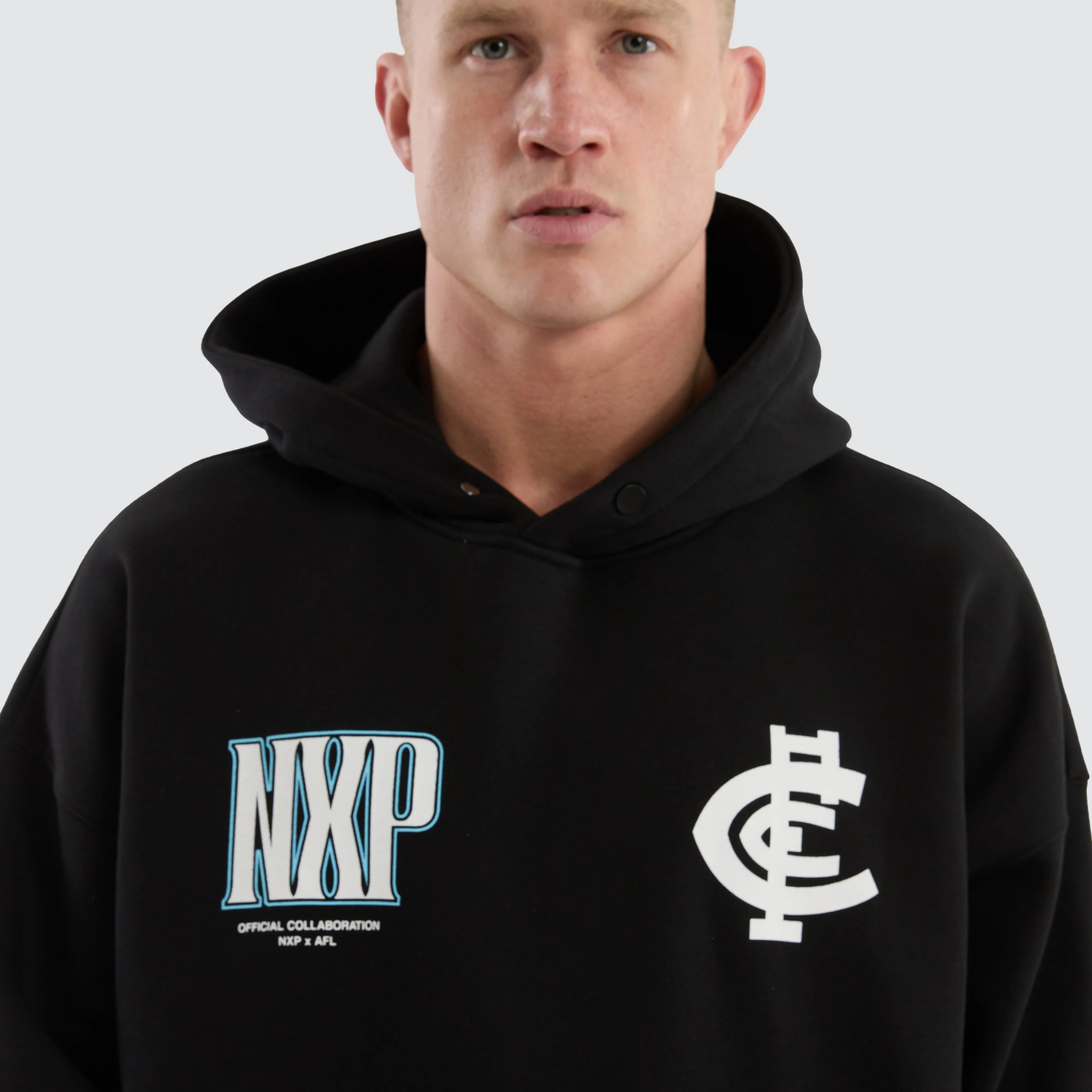 Carlton Blues Fighter Hoodie Jet Black sold by Nena and Pasadena product image thumbnail 4