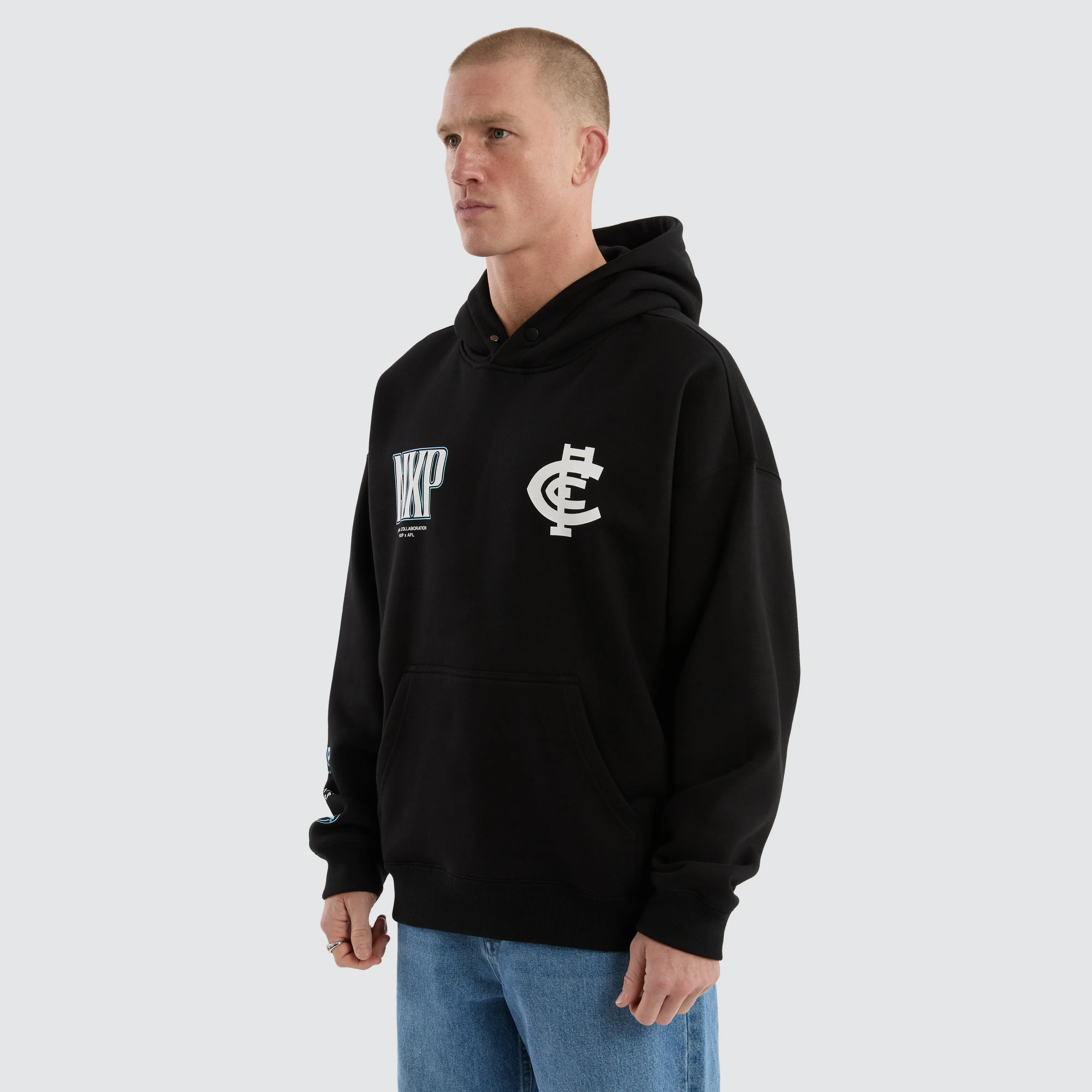 Carlton Blues Fighter Hoodie Jet Black sold by Nena and Pasadena product image thumbnail 5