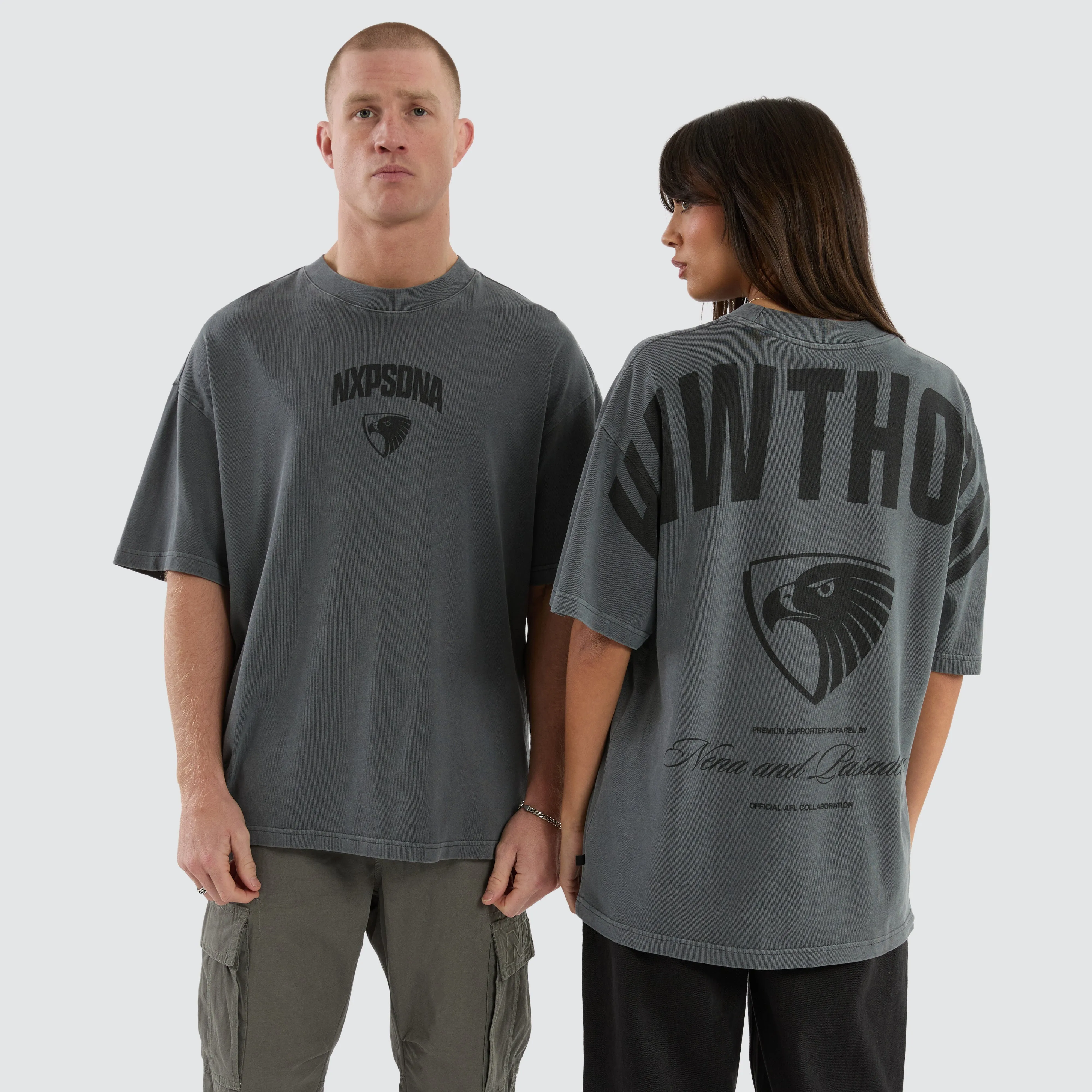 Hawthorn Hawks Hunter Tee Pigment Charcoal sold by Nena and Pasadena product image thumbnail 2
