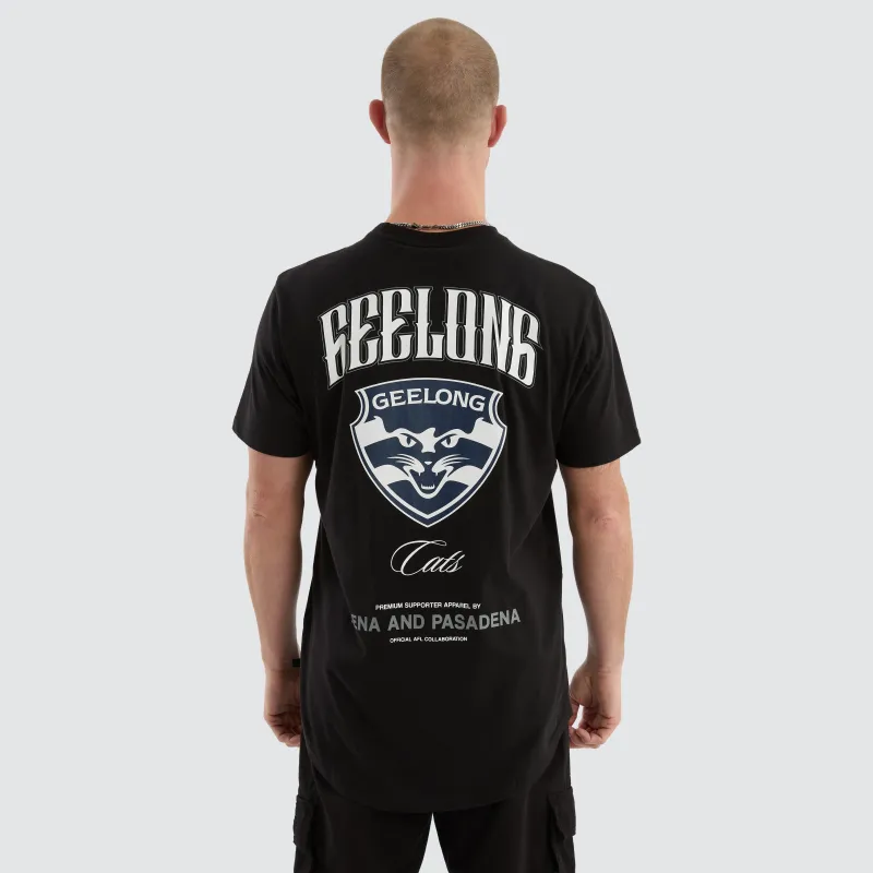 Geelong Cats Legend Tee Jet Black sold by Nena and Pasadena