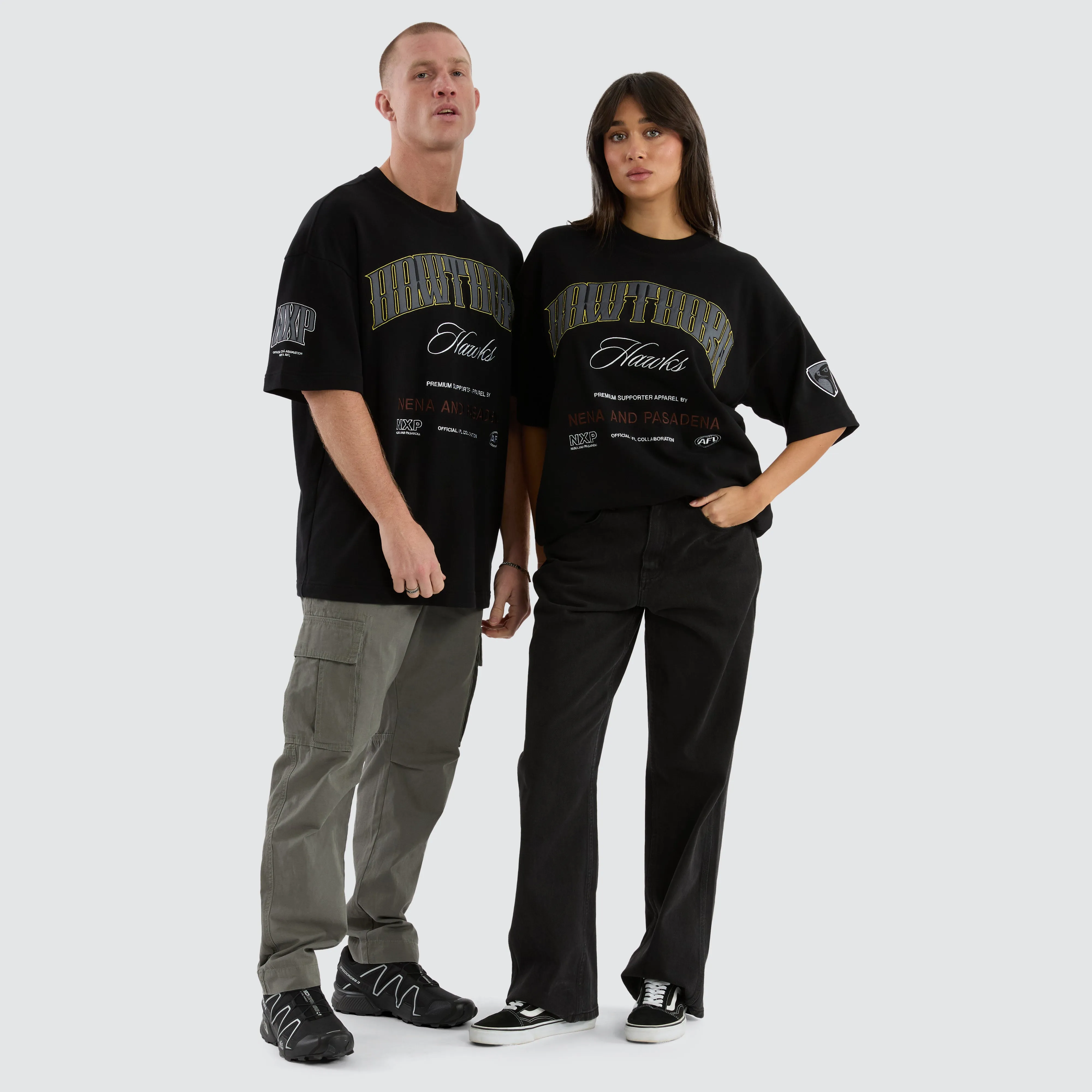 Hawthorn Hawks Game-On Loopback Tee Jet Black sold by Nena and Pasadena product image thumbnail 3