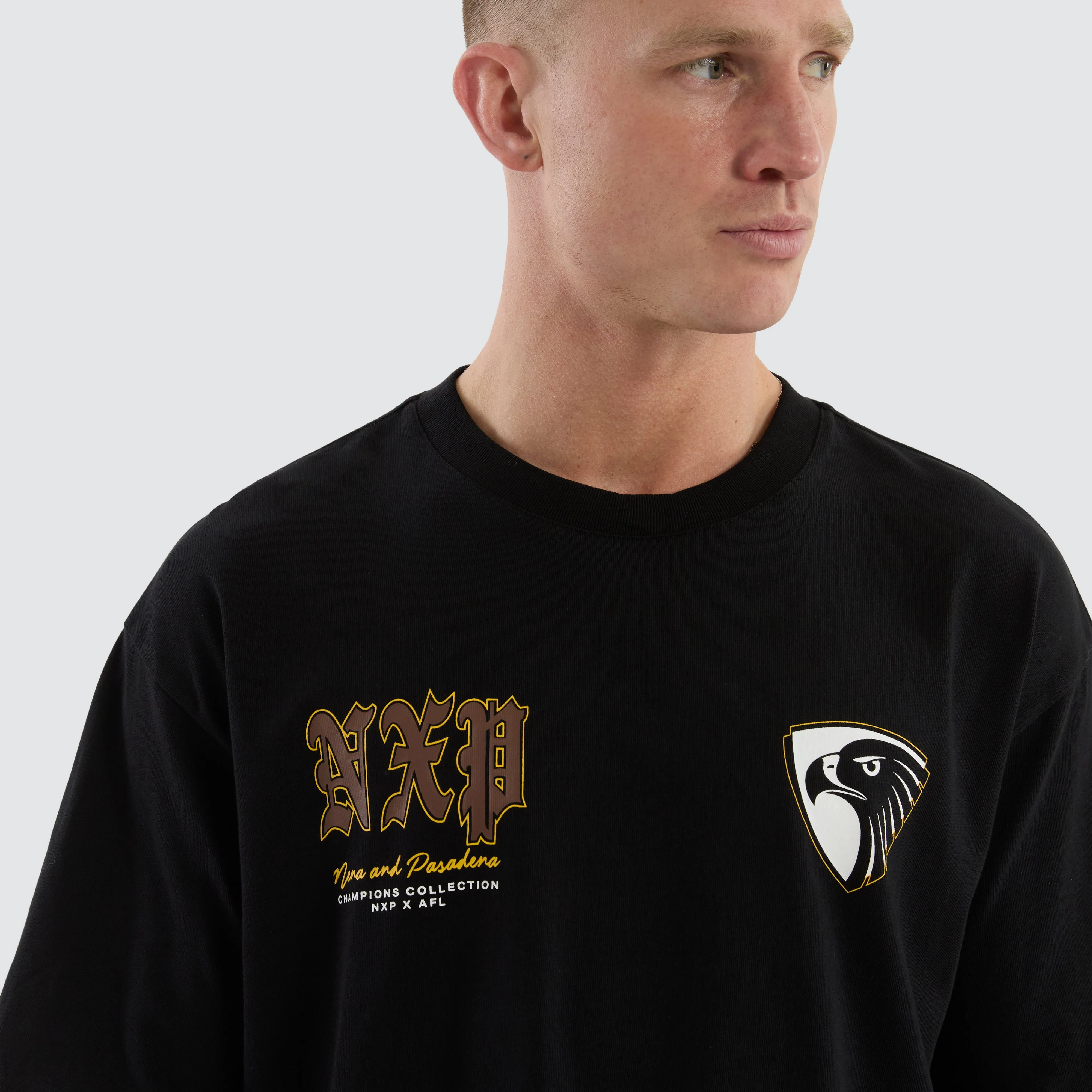 Hawthorn Hawks Fallback Tee Jet Black sold by Nena and Pasadena product image thumbnail 4
