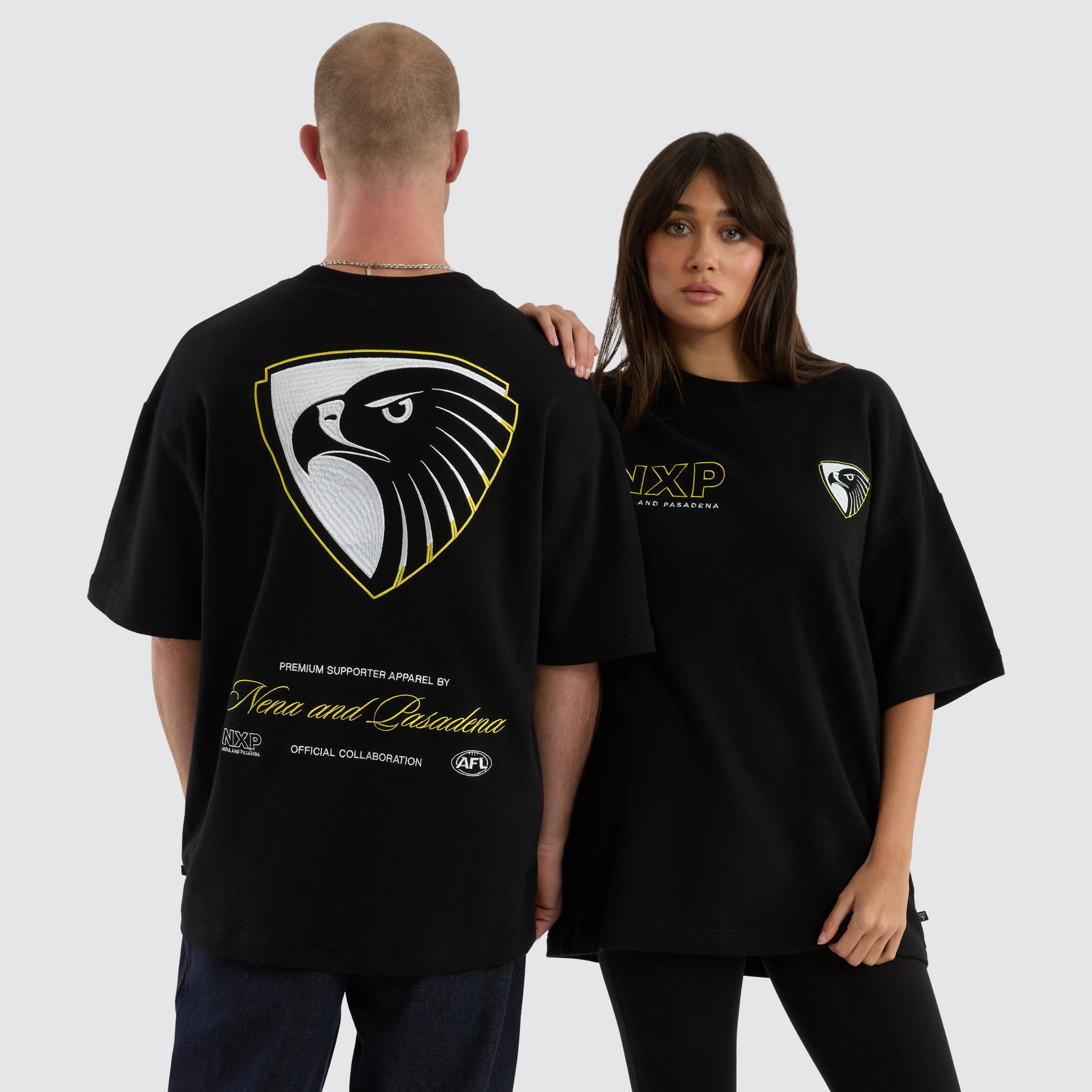 Hawthorn Hawks Legacy Loopback Tee Jet Black sold by Nena and Pasadena product image thumbnail 2