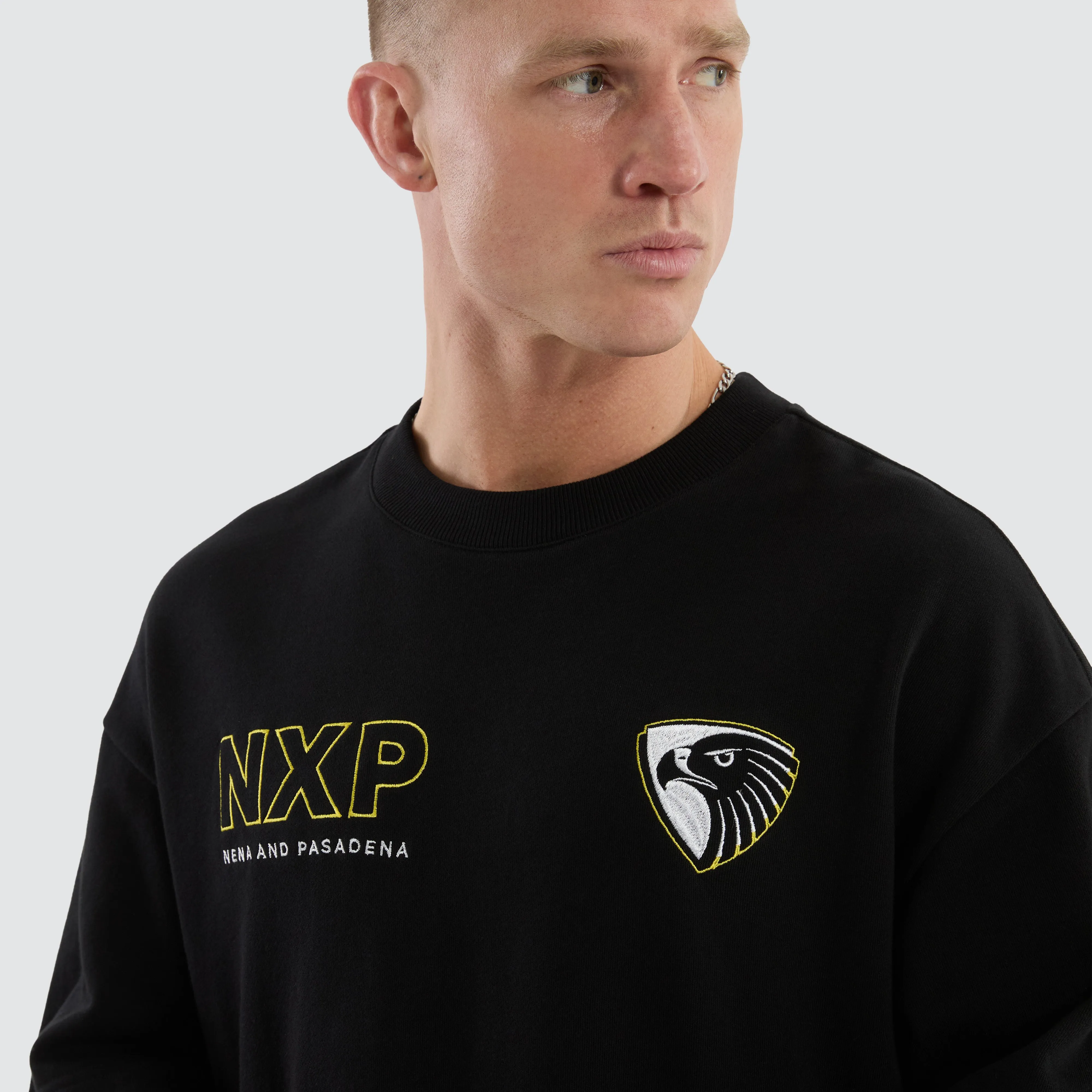 Hawthorn Hawks Legacy Loopback Tee Jet Black sold by Nena and Pasadena product image thumbnail 4