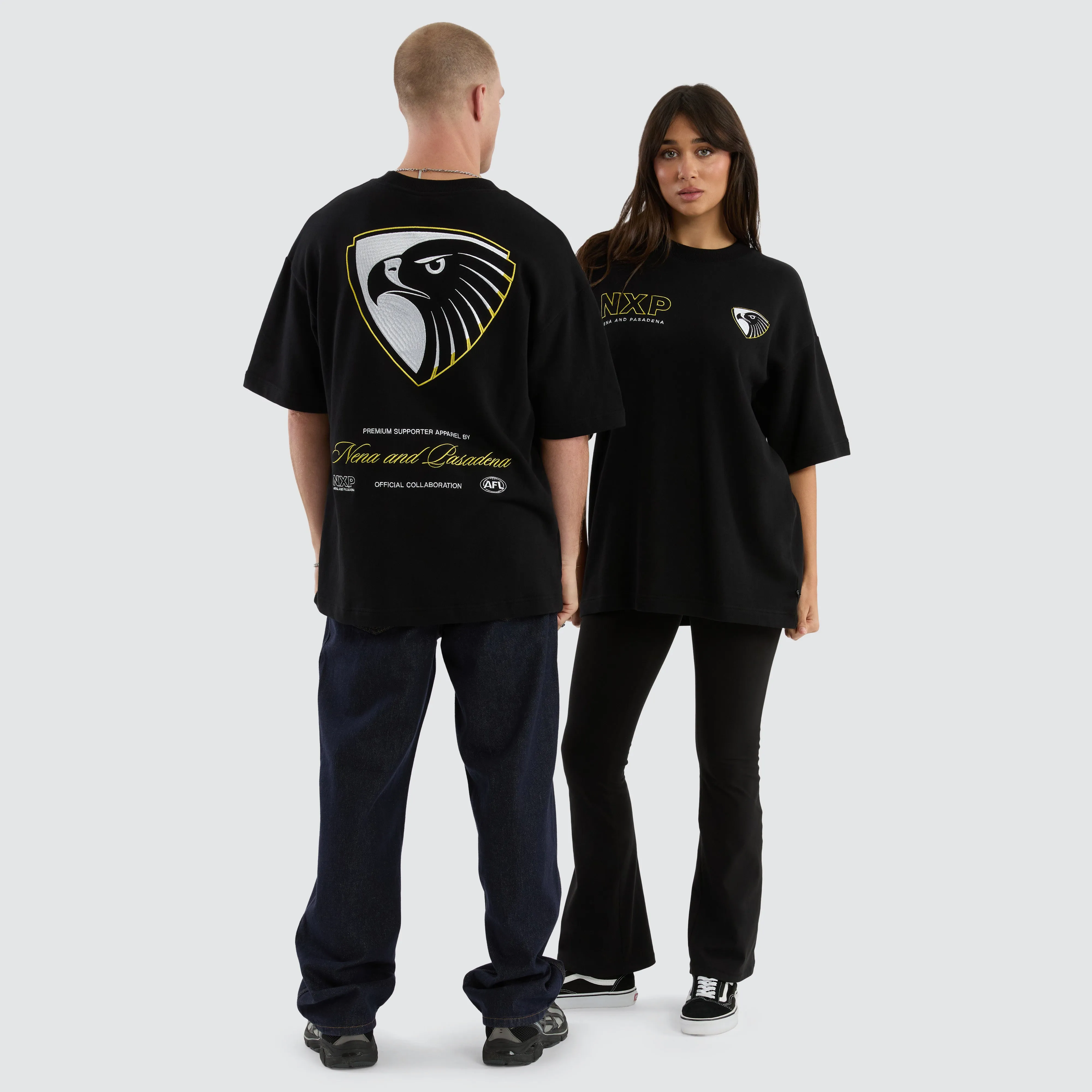 Hawthorn Hawks Legacy Loopback Tee Jet Black sold by Nena and Pasadena product image thumbnail 3