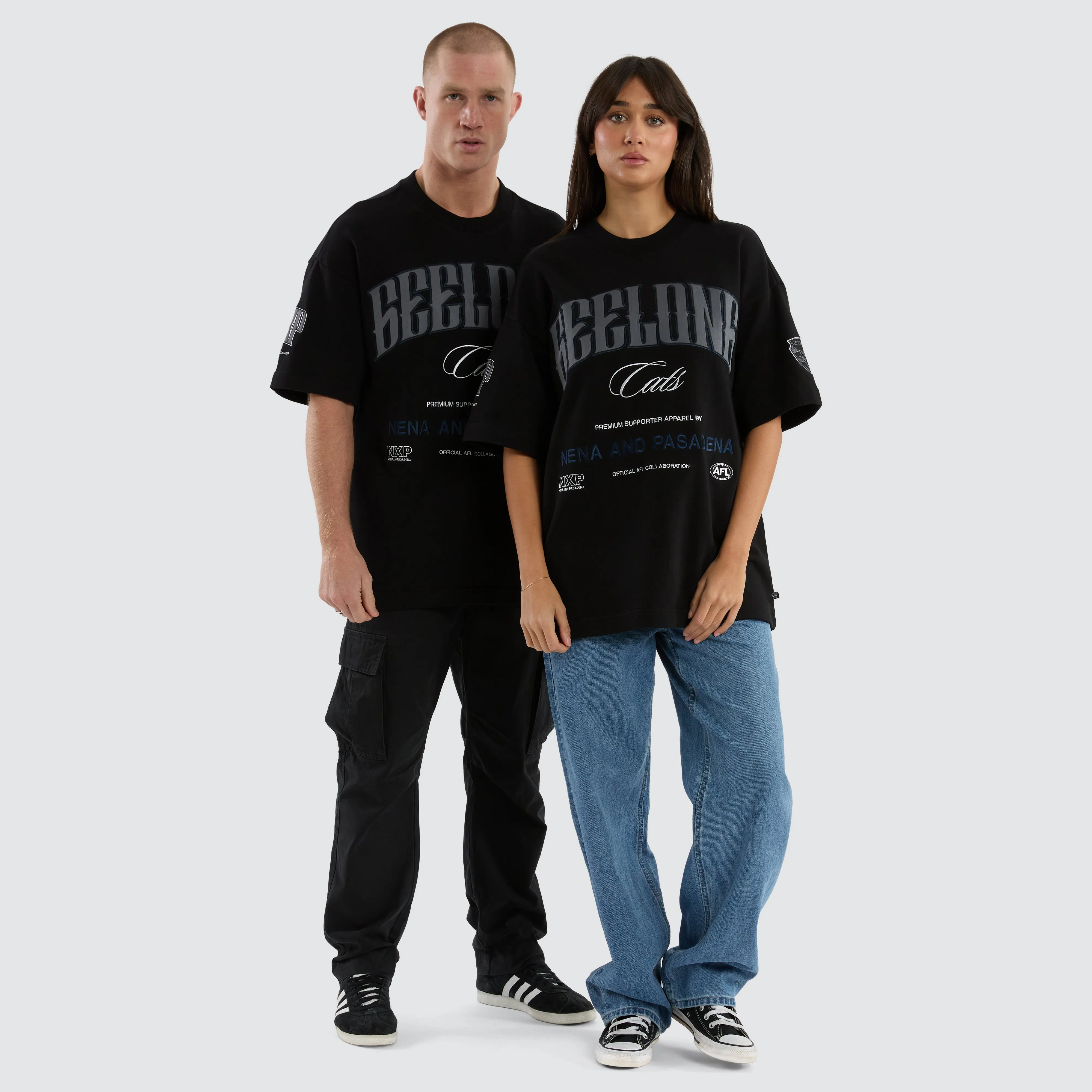 Geelong Cats Game-On Loopback Tee Jet Black sold by Nena and Pasadena product image thumbnail 3