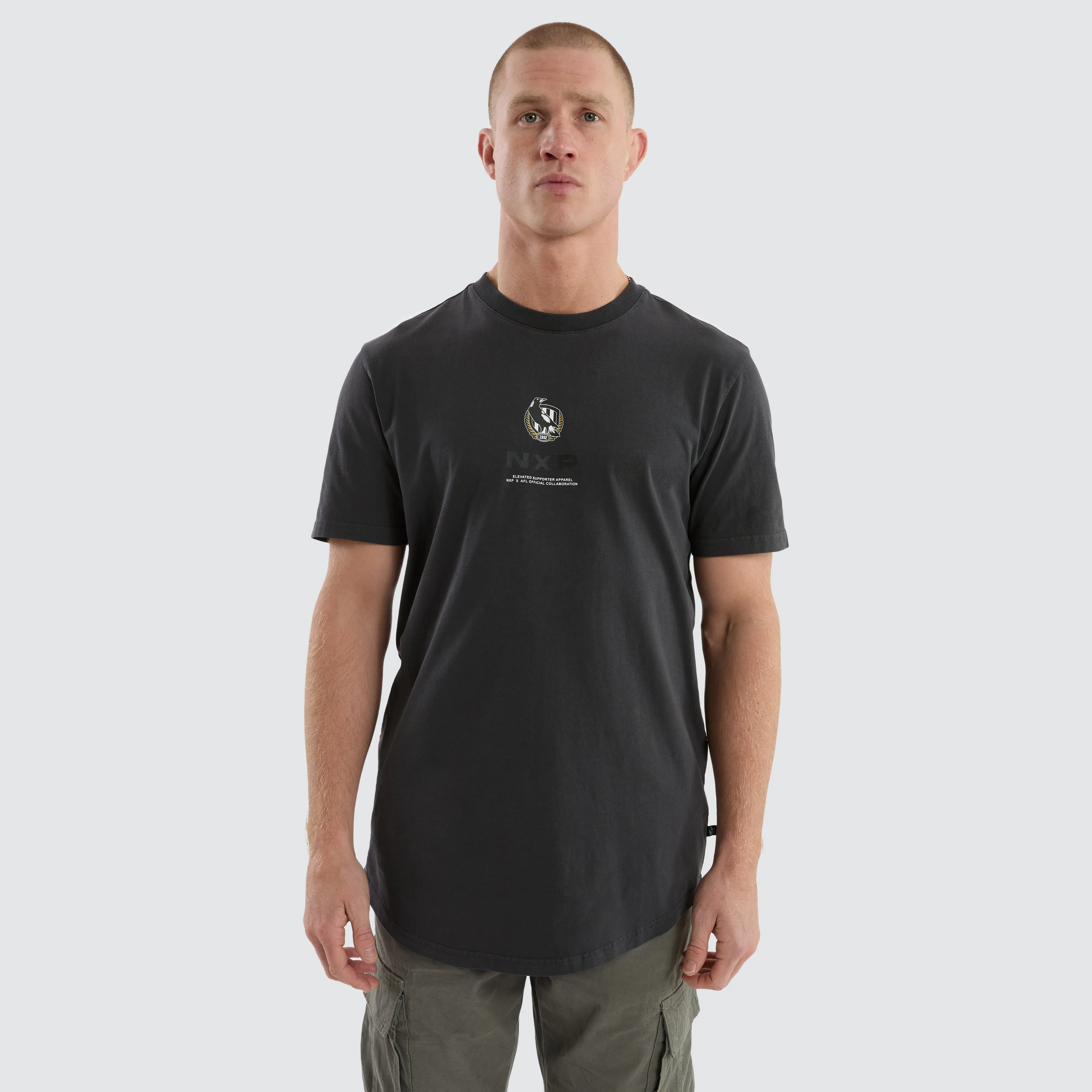 Collingwood Magpies Resident Tee Pigment Asphalt sold by Nena and Pasadena product image thumbnail 4