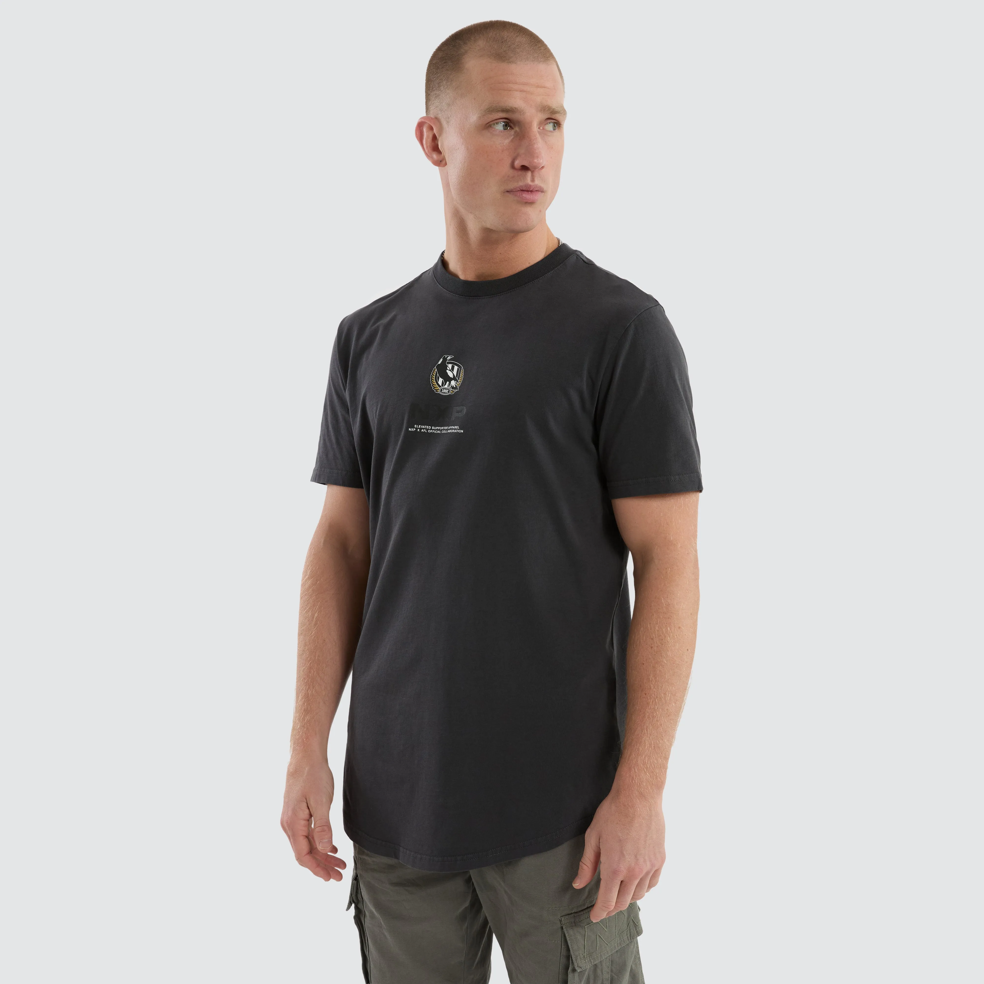 Collingwood Magpies Resident Tee Pigment Asphalt sold by Nena and Pasadena product image thumbnail 3