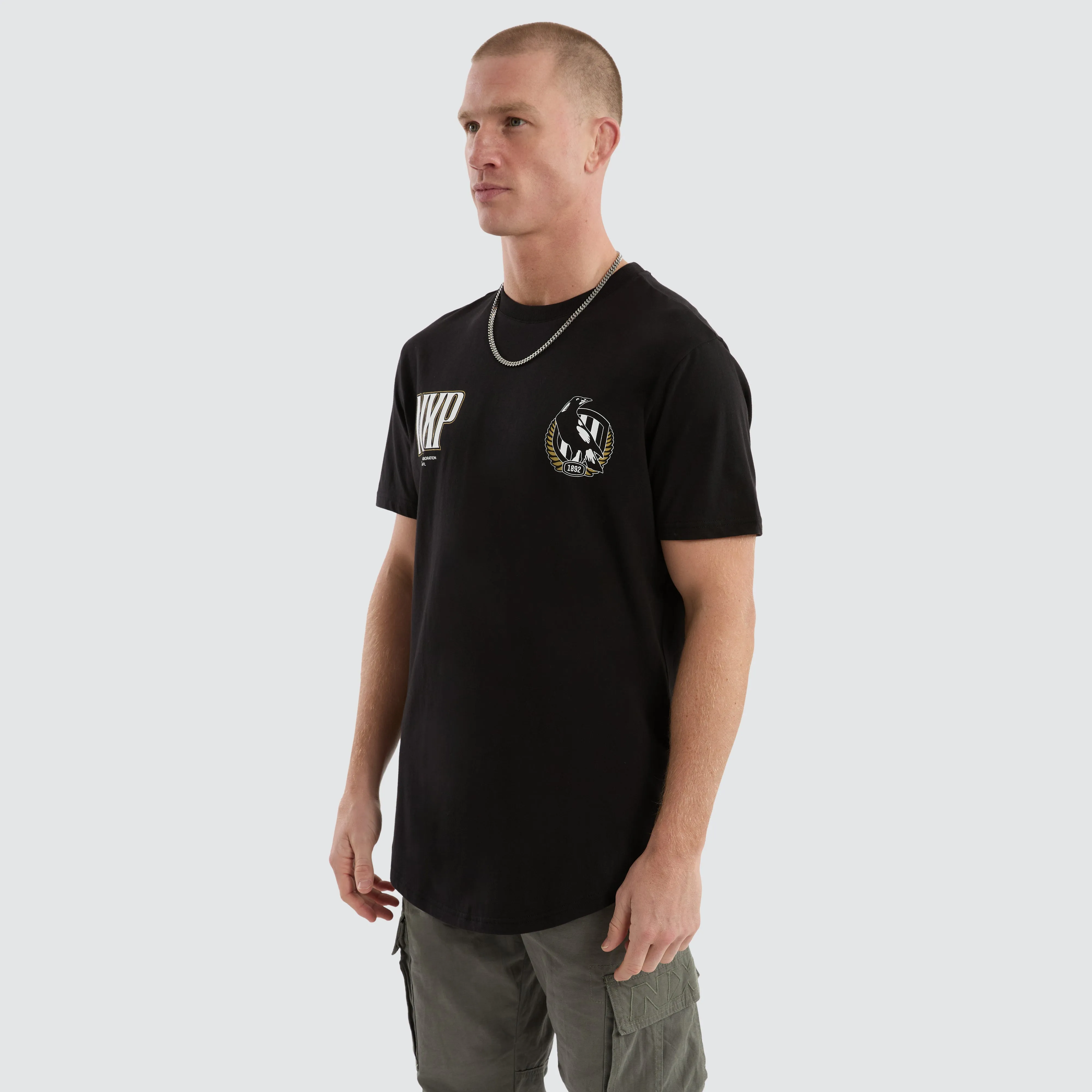 Collingwood Magpies Legend Tee Jet Black sold by Nena and Pasadena product image thumbnail 3
