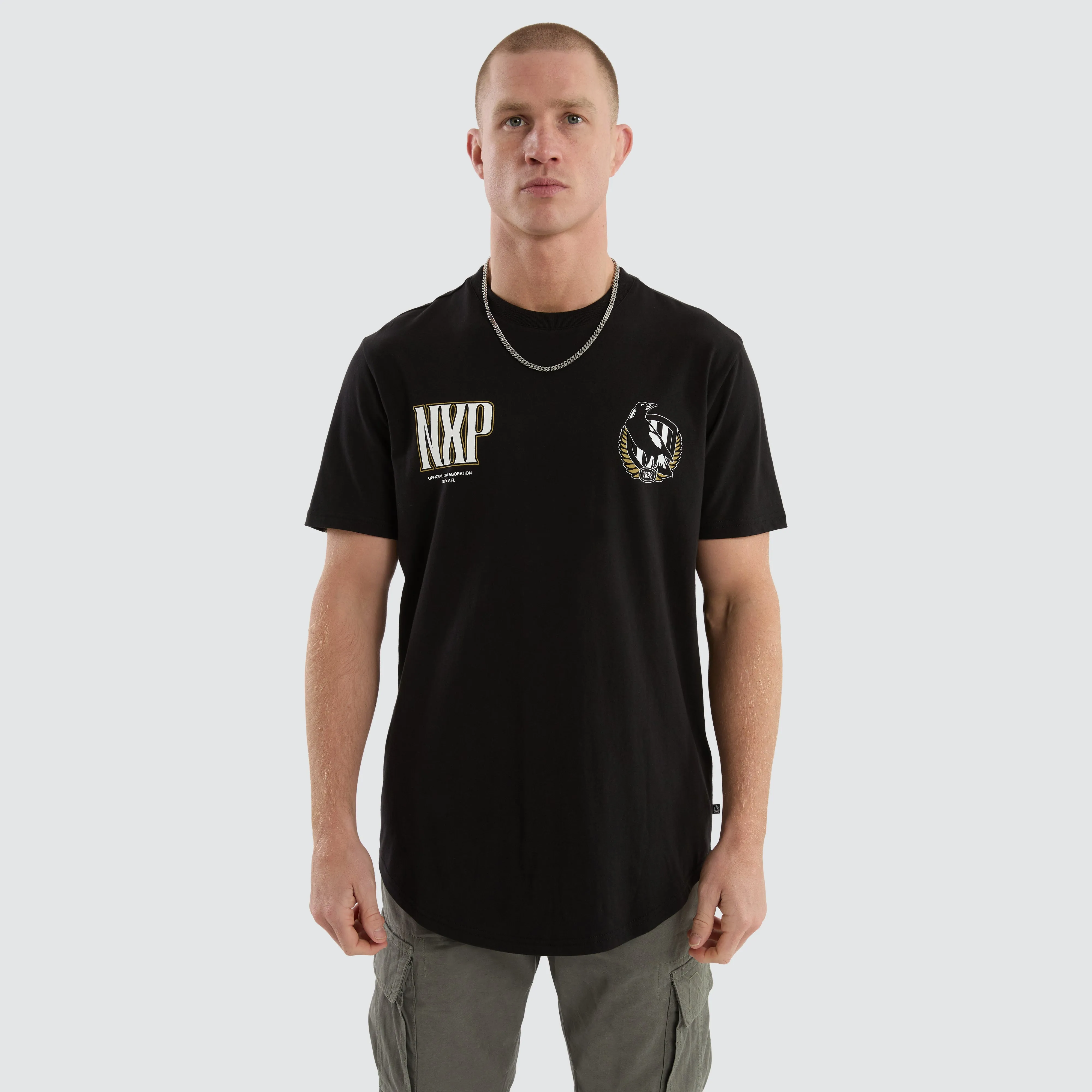 Collingwood Magpies Legend Tee Jet Black sold by Nena and Pasadena product image thumbnail 4