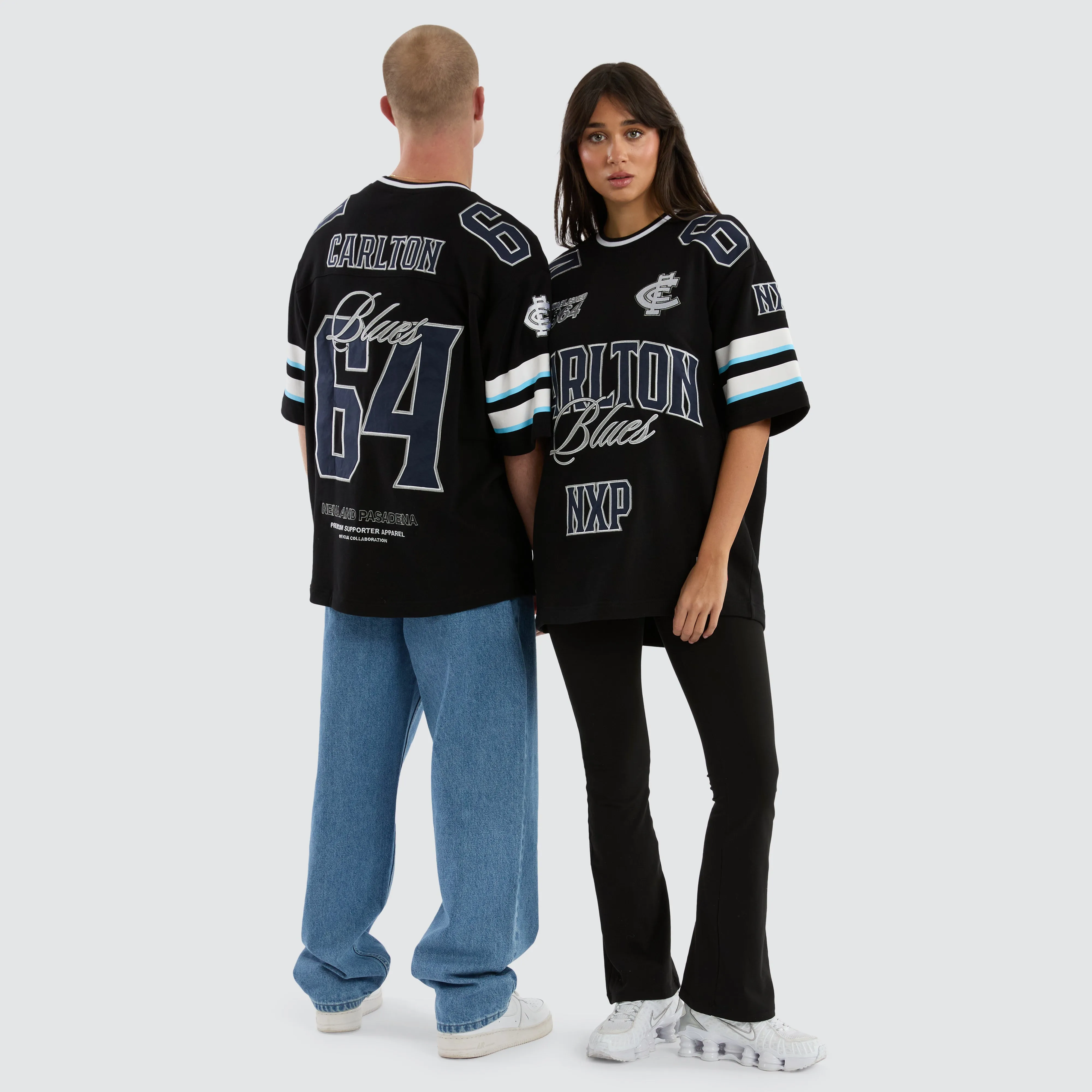 Carlton Blues League Loopback Tee Jet Black sold by Nena and Pasadena product image thumbnail 3