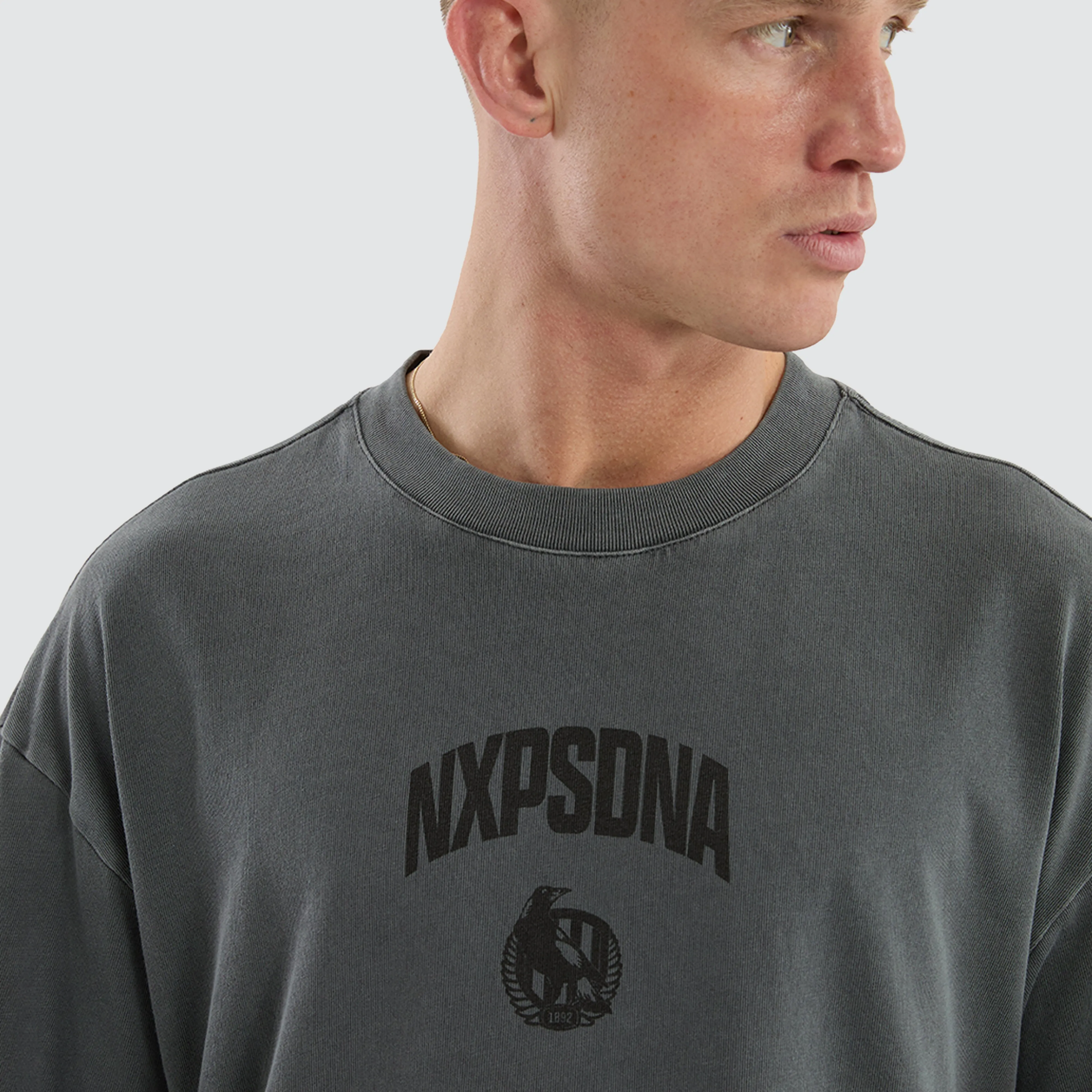 Collingwood Magpies Hunter Tee Pigment Charcoal sold by Nena and Pasadena product image thumbnail 4