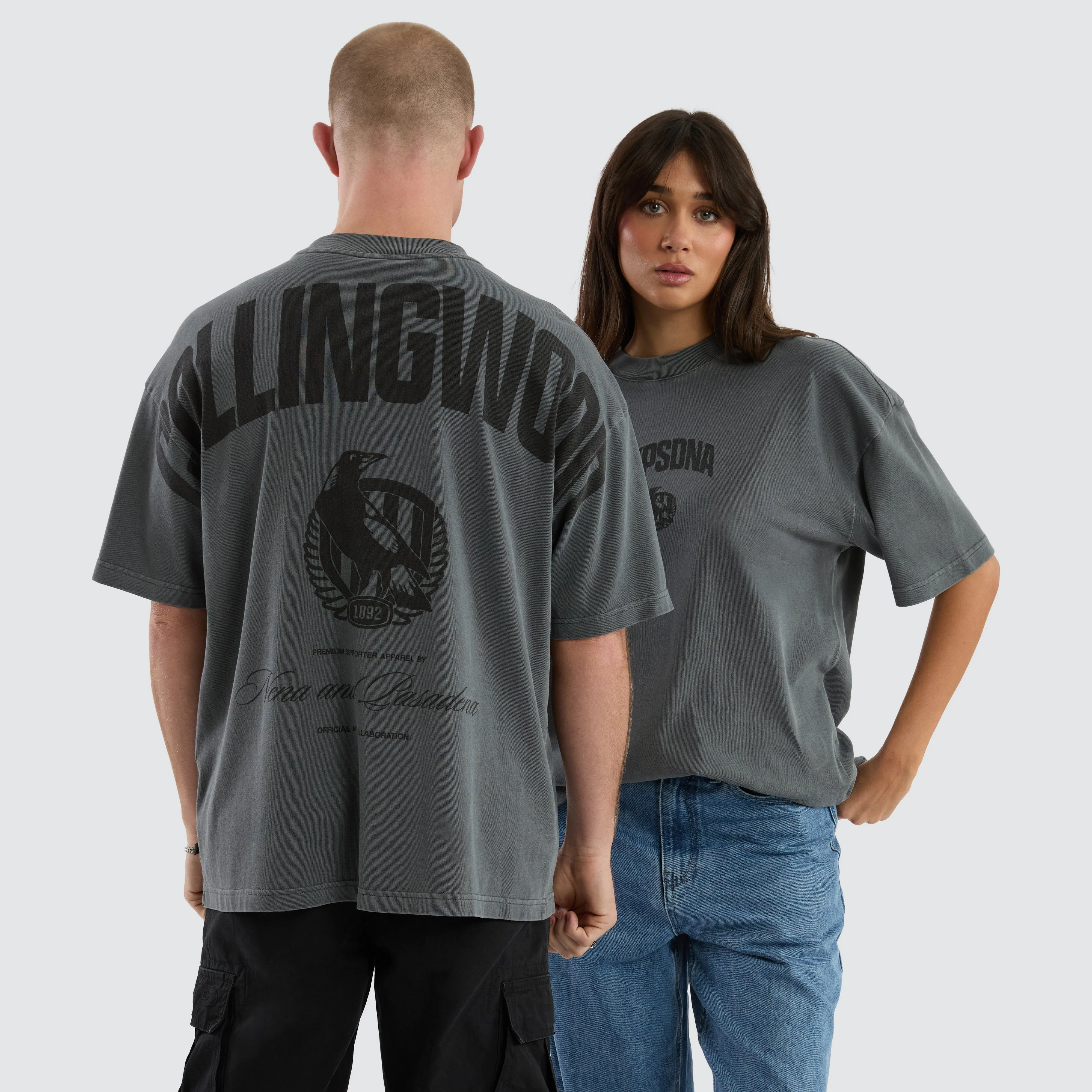 Collingwood Magpies Hunter Tee Pigment Charcoal sold by Nena and Pasadena product image thumbnail 3