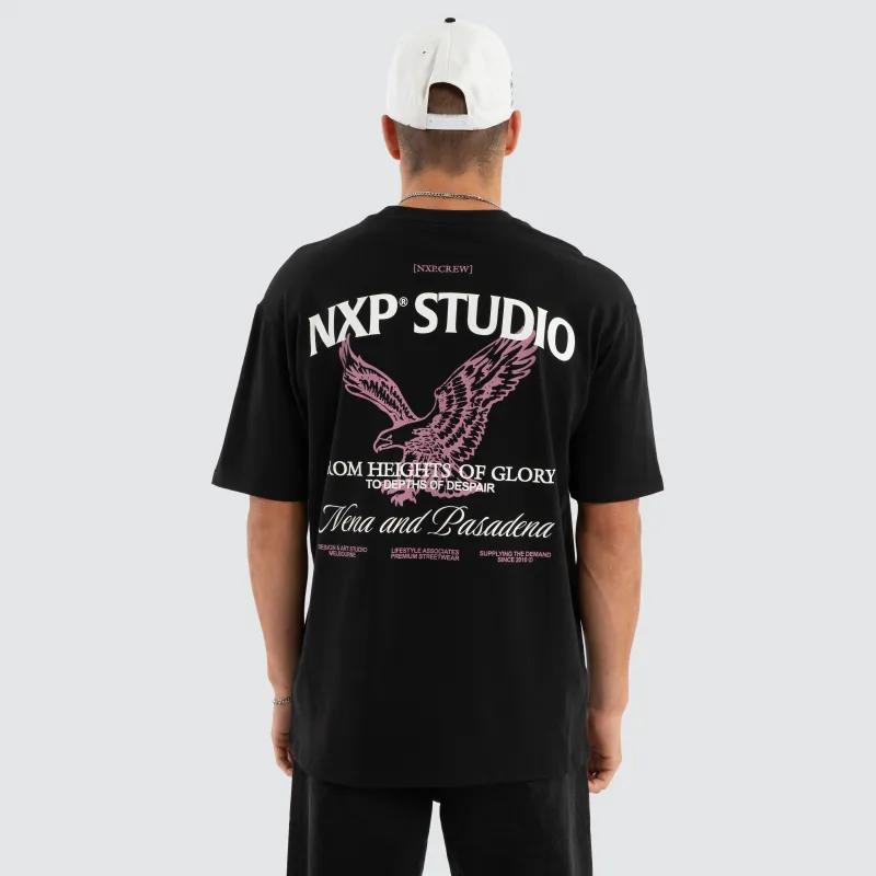 Simulation Box Fit Tee Jet Black sold by Nena and Pasadena