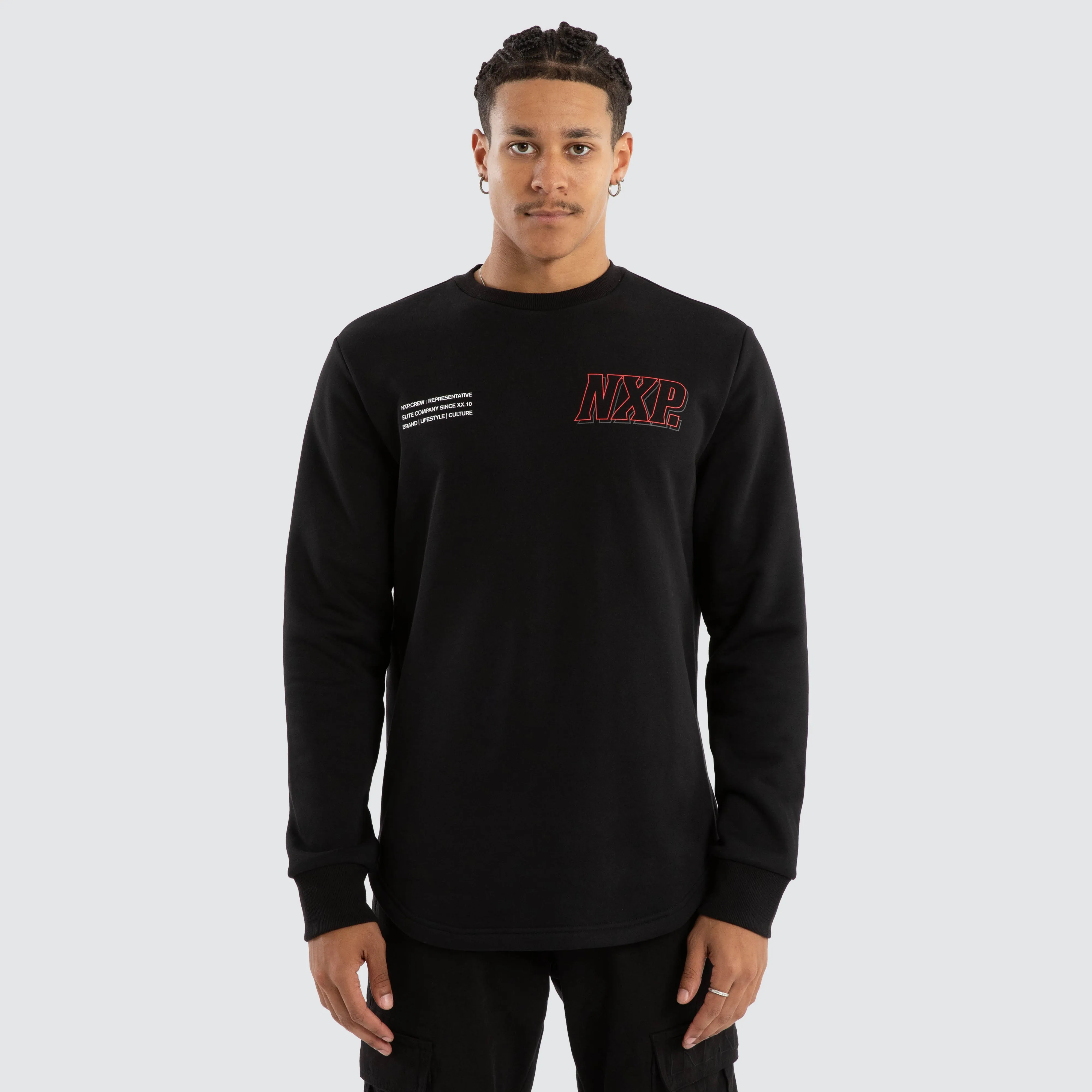 Distance Dual Curved Sweater Jet Black sold by Nena and Pasadena product image thumbnail 2